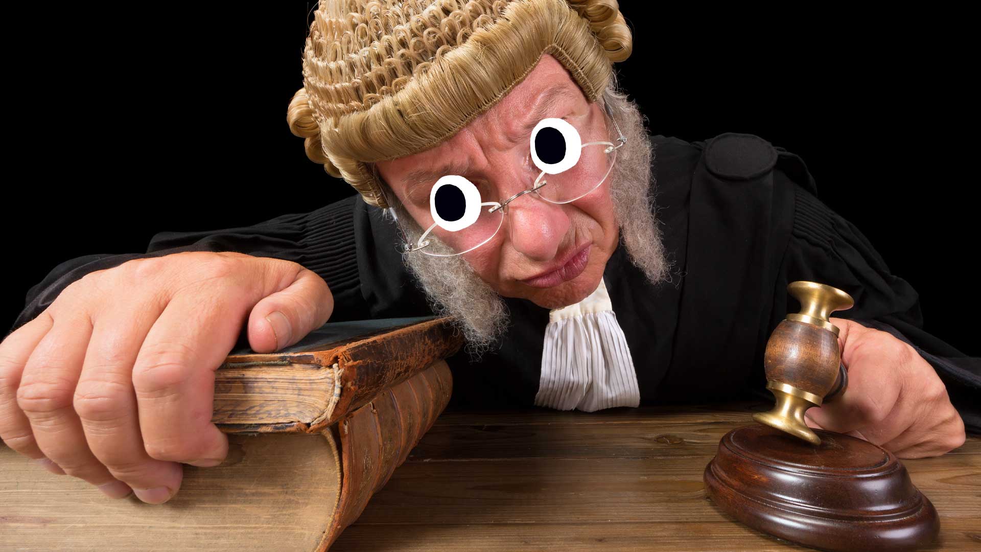 A judge in court