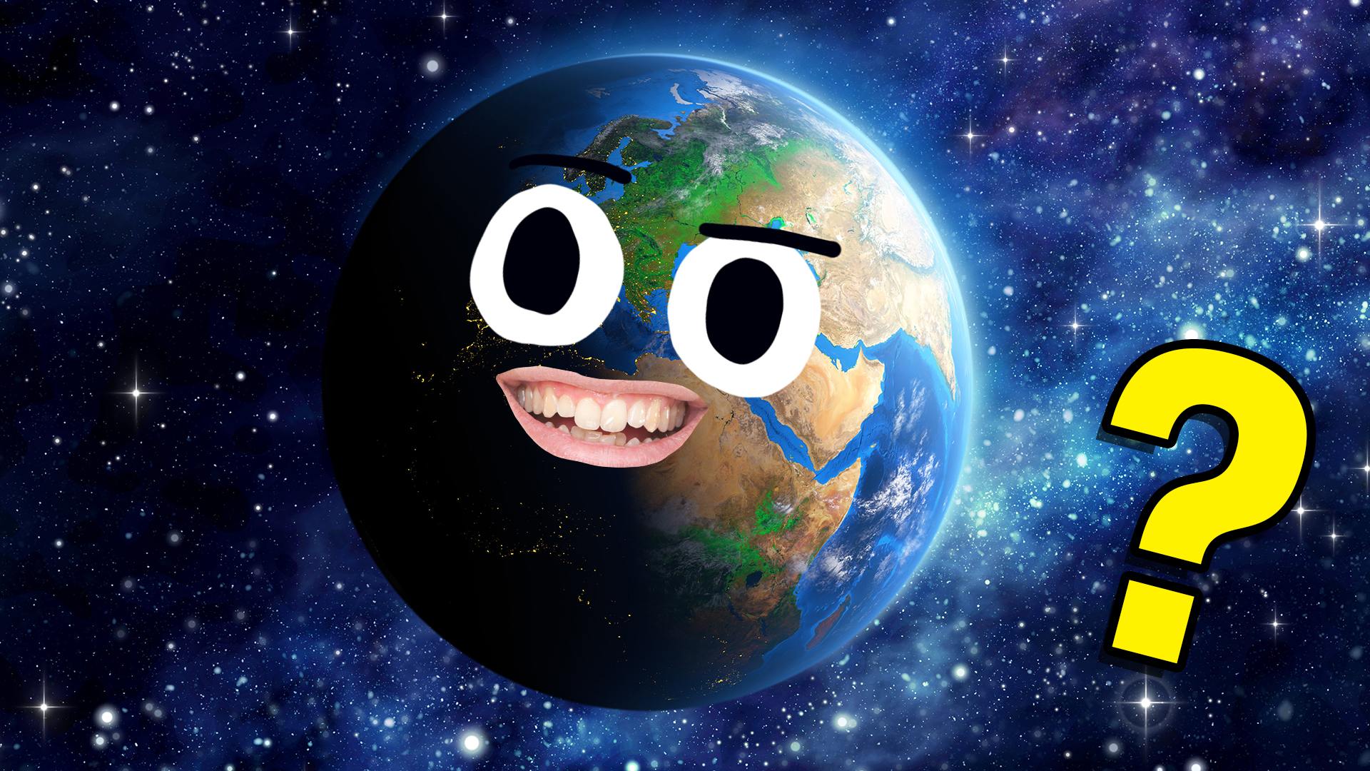 A smiling planet Earth