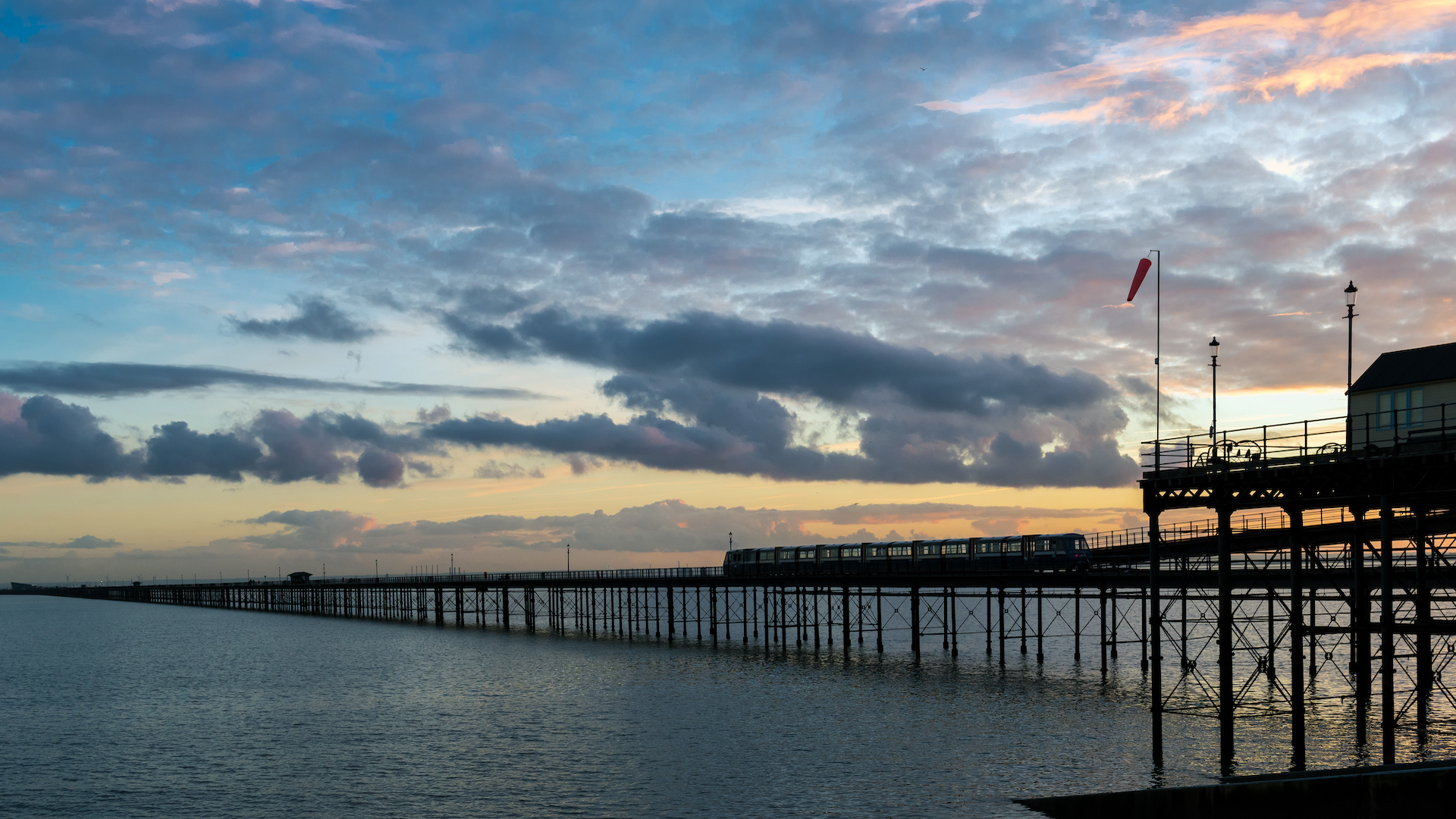 A pier in an English coastal town