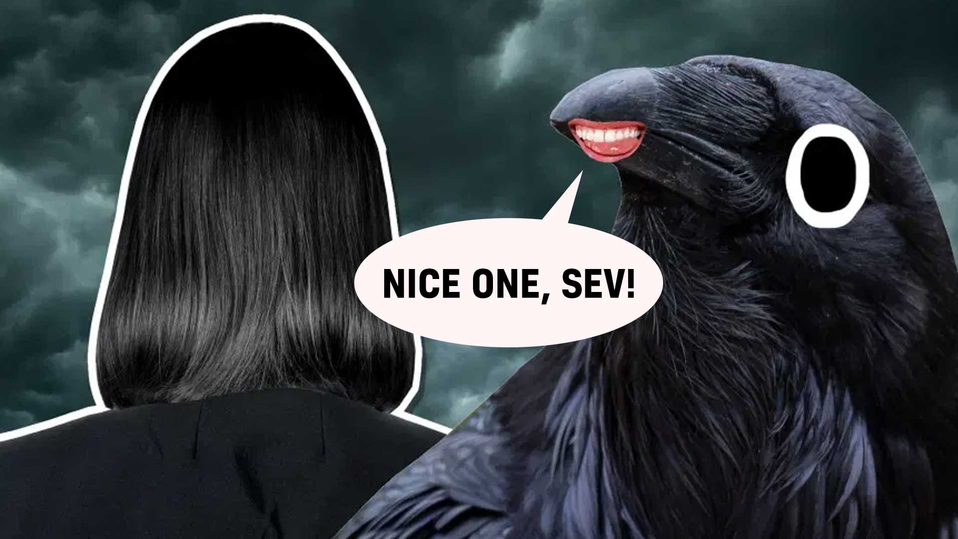 Snape and a crow play a prank