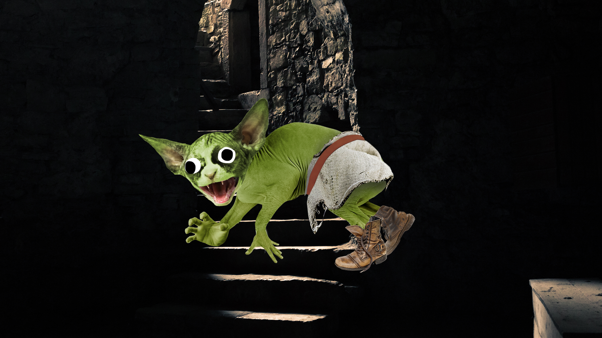 Goblin in a creepy castle 