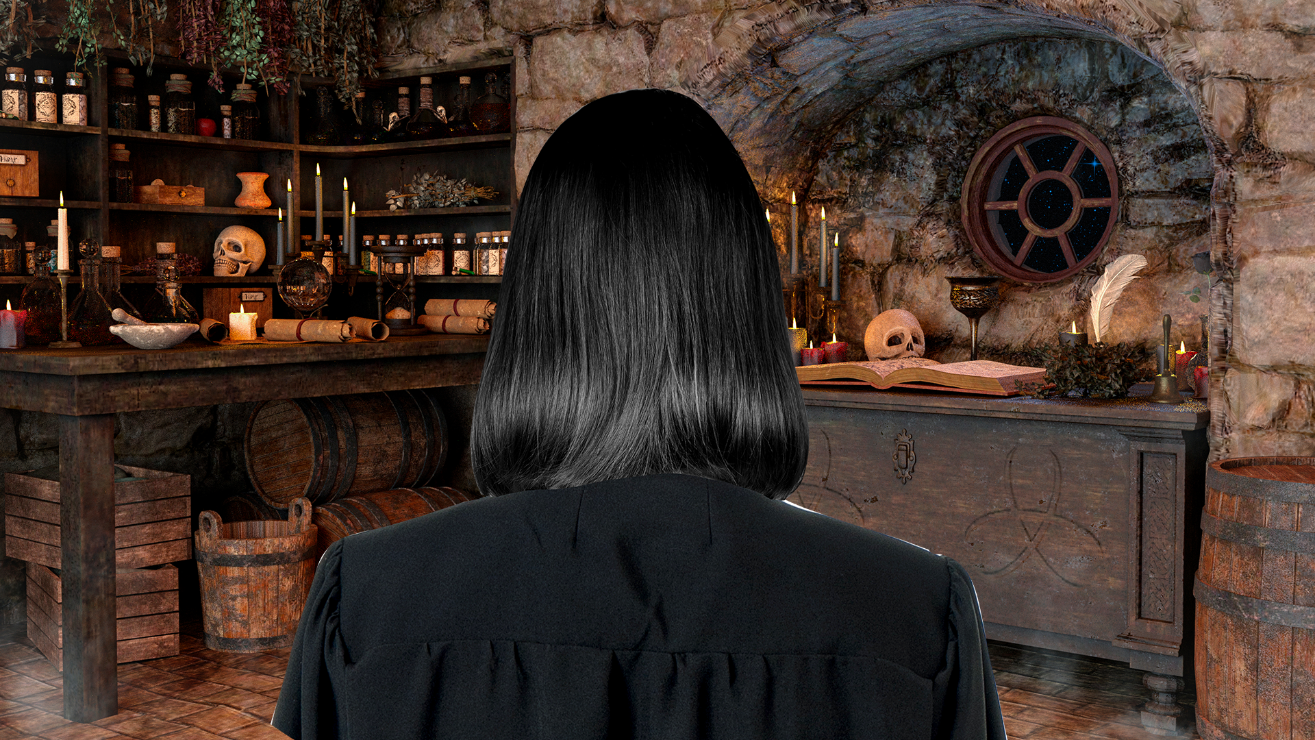 Snape head in potions class