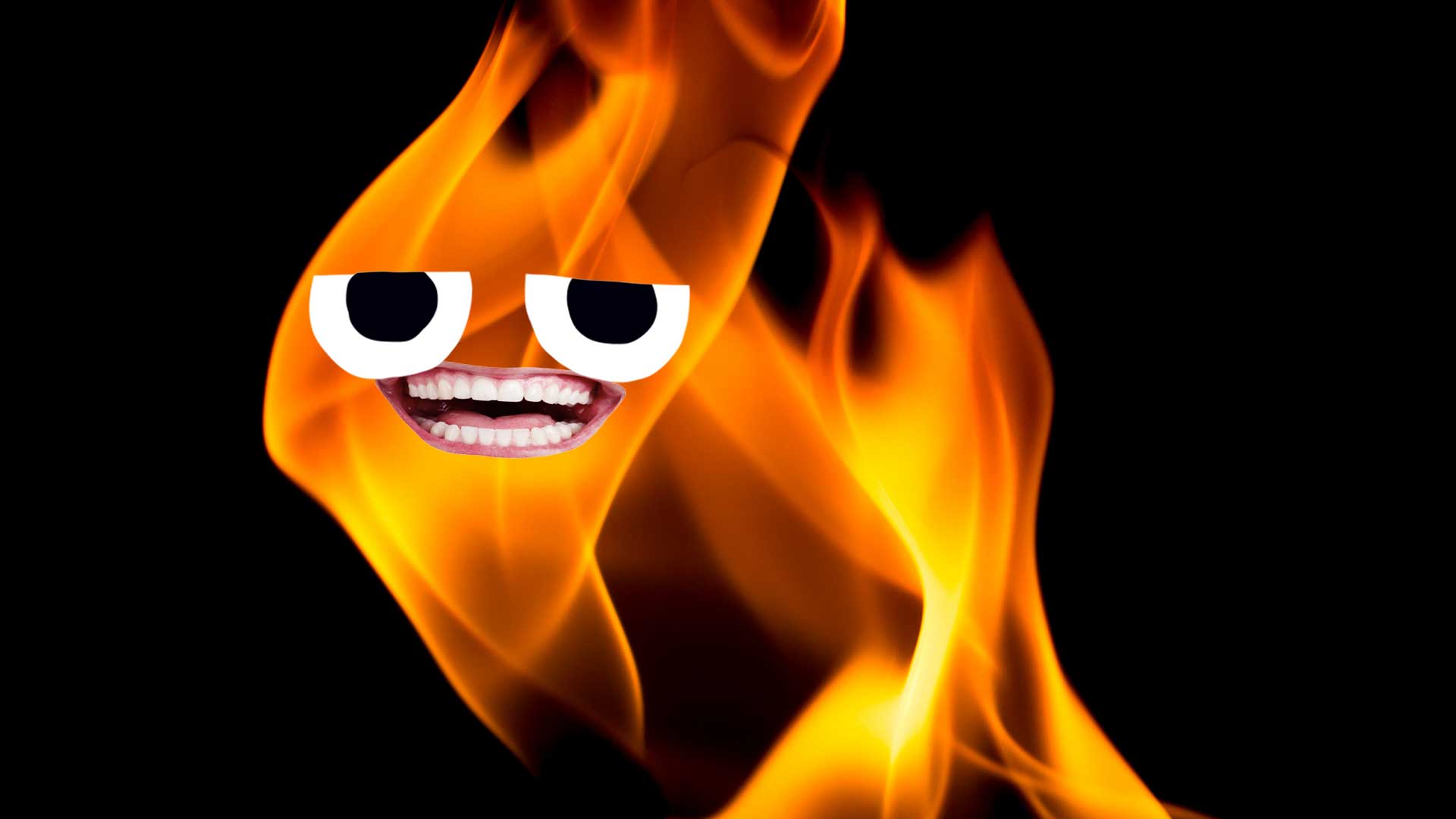 A happy flame