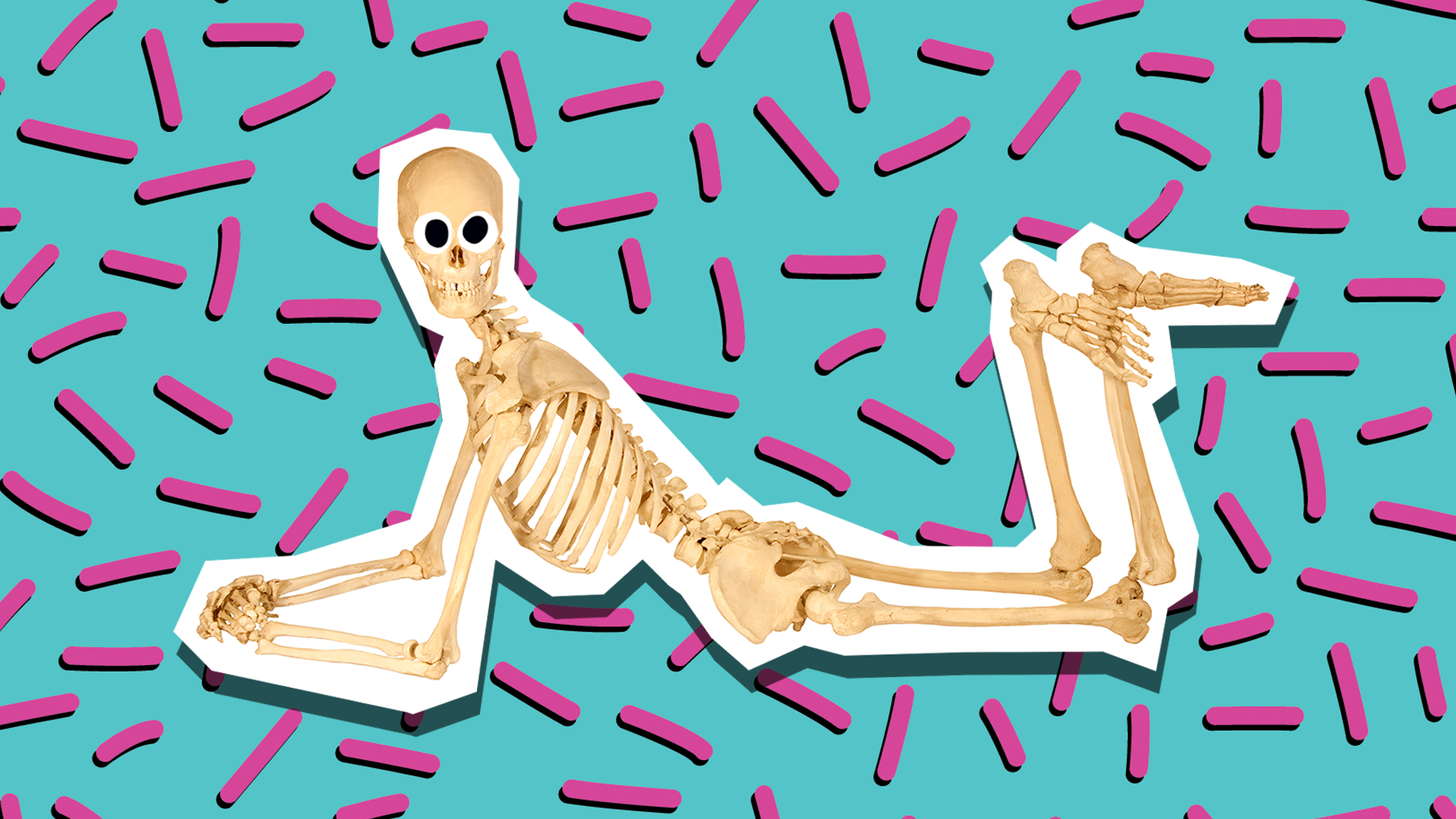 Skeleton lying down