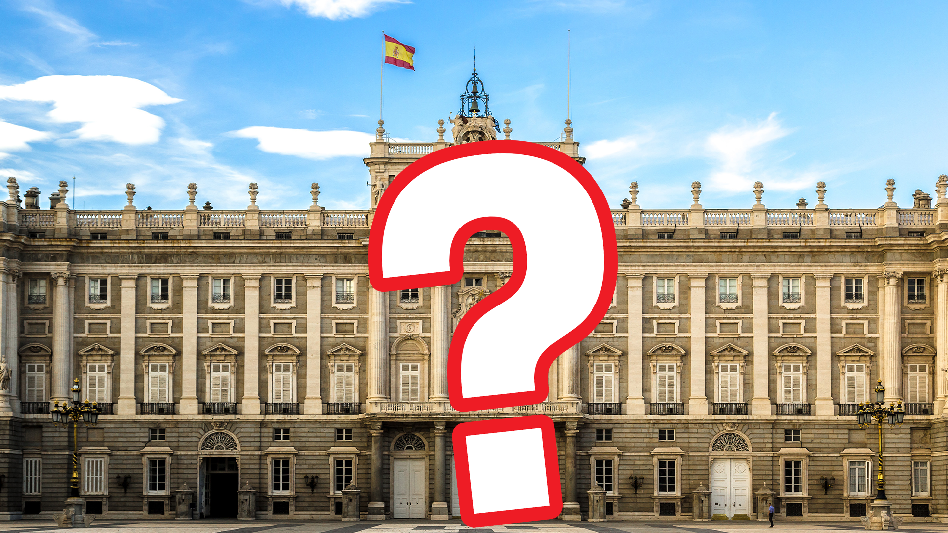 Spanish palace with question mark 