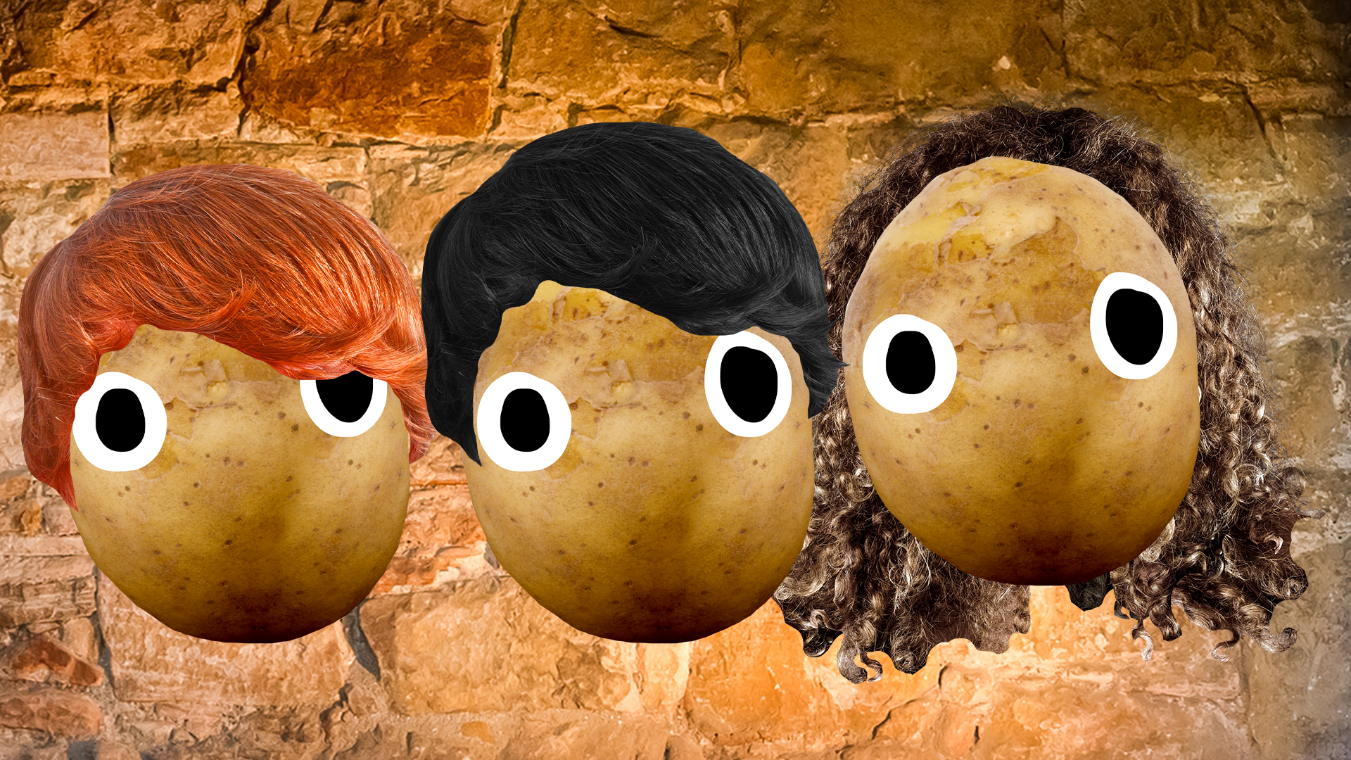 Harry Potter potatoes on stone background