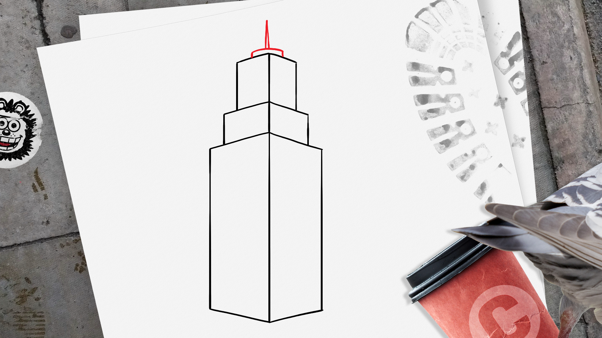 How to Draw a Skyscraper step 8
