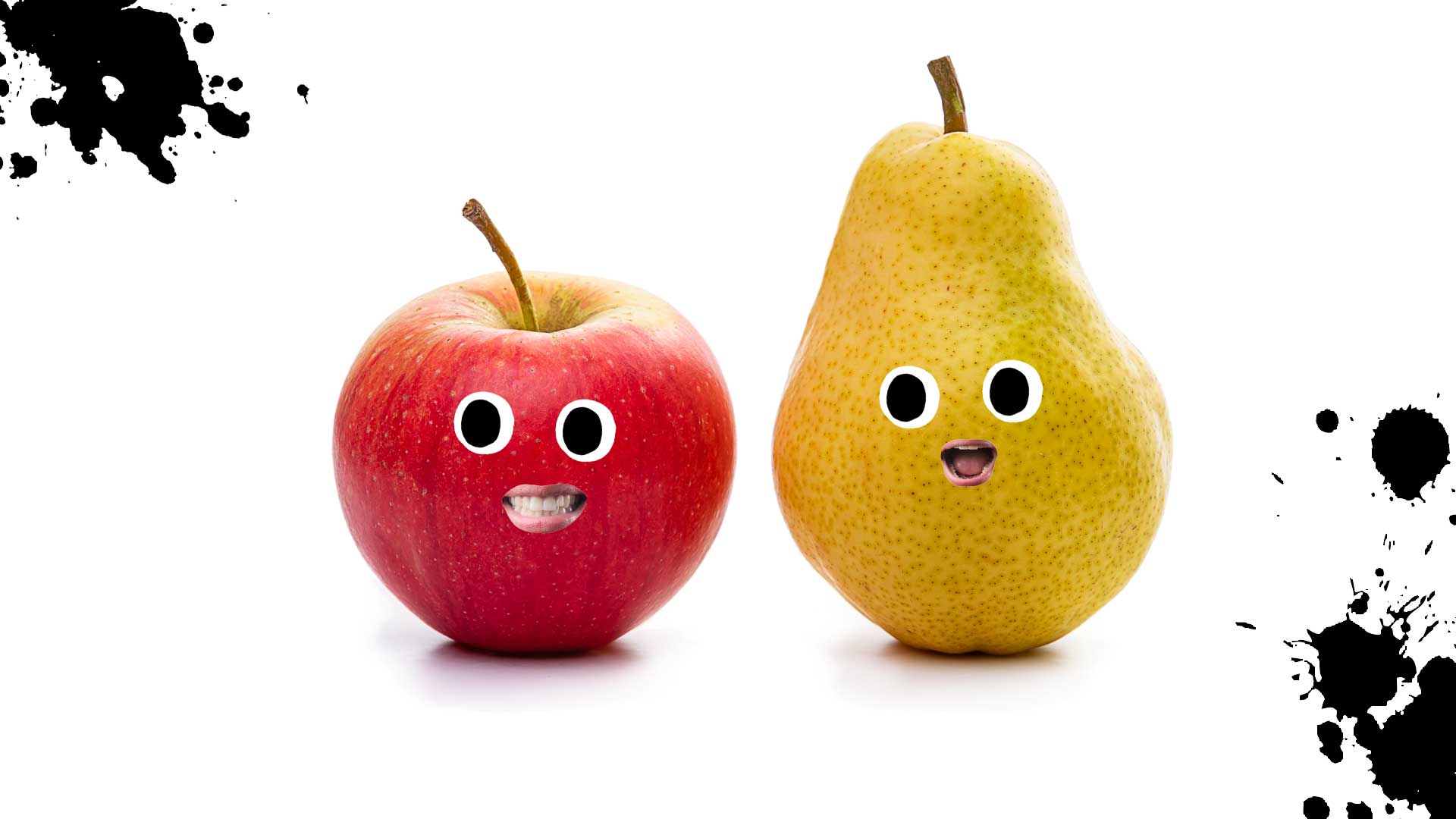 An apple and a pear