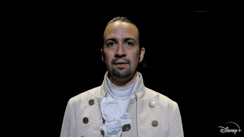 Lin Manuel Miranda in the Hamilton musical