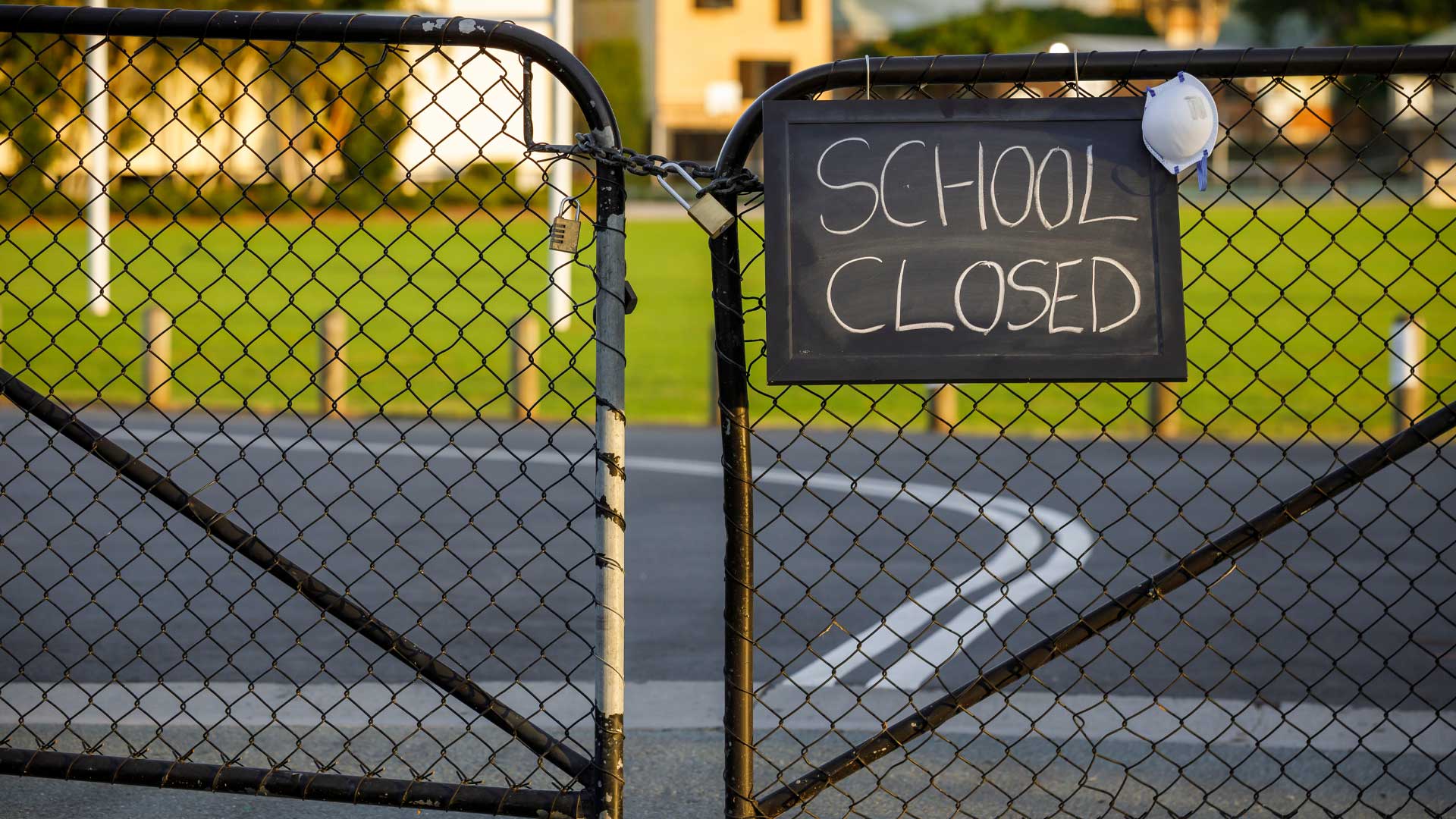 A 'school closed' sign