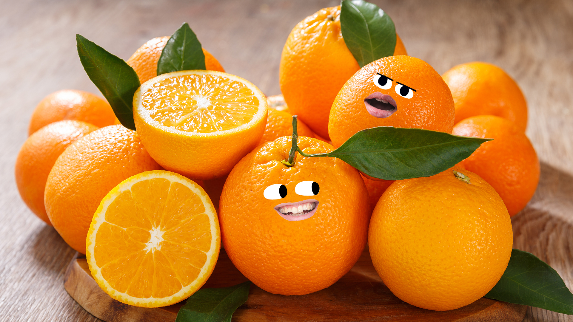 A bunch of oranges