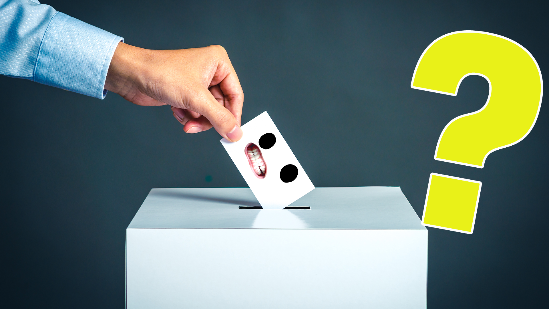A person in a shirt casting their vote