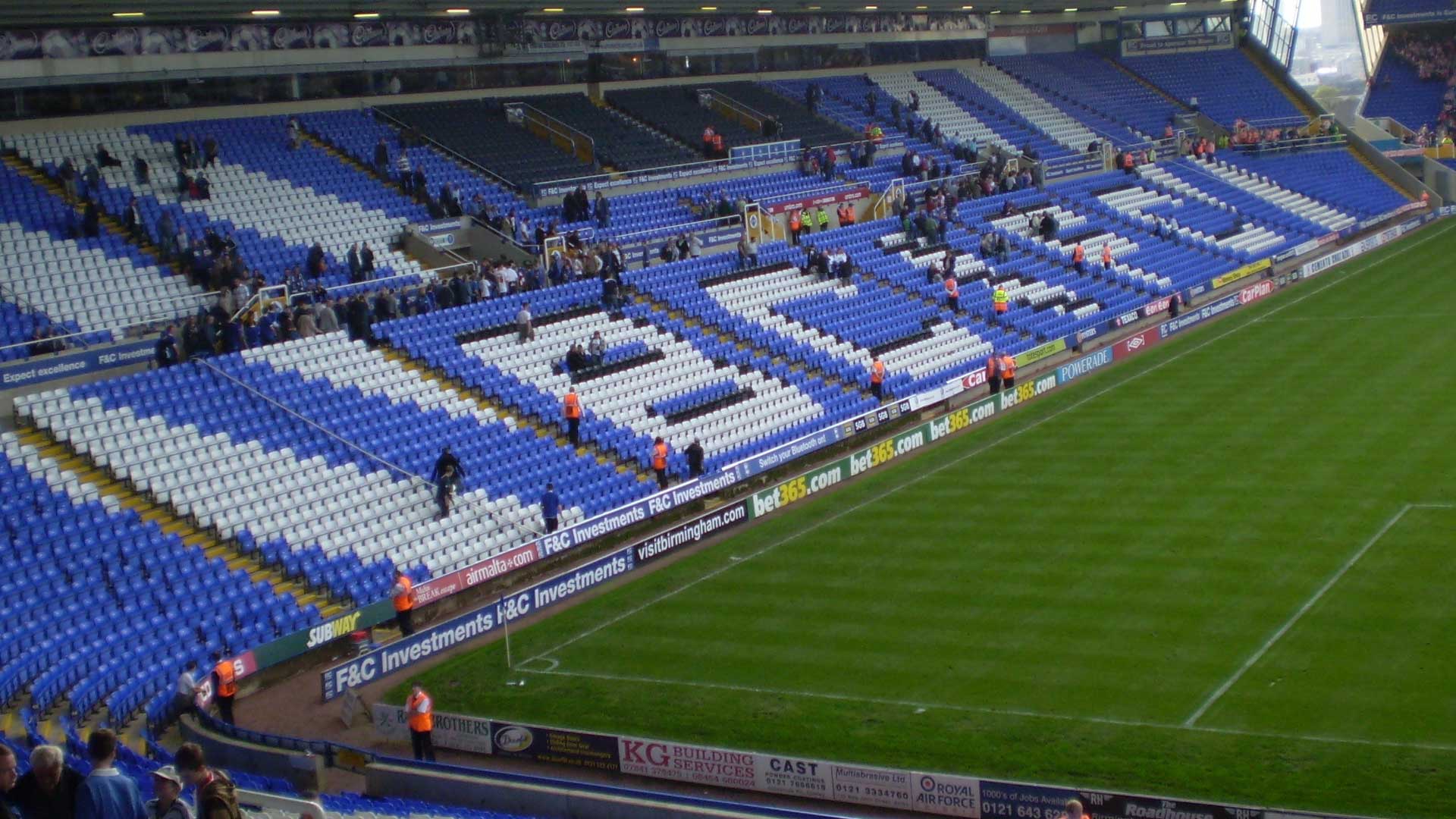 A football ground in the Midlands