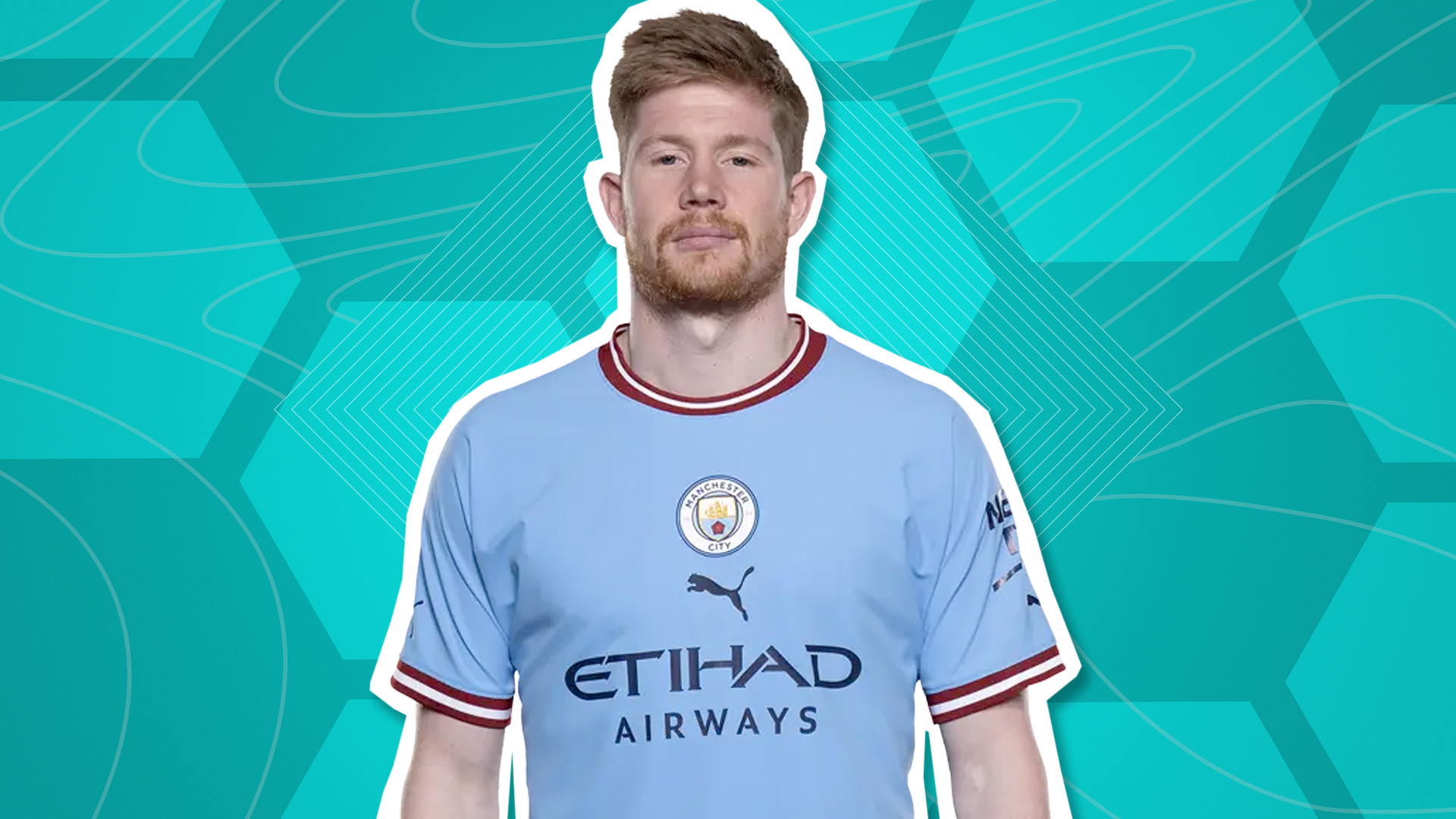 Kevin De Bruyne in a Manchester City kit