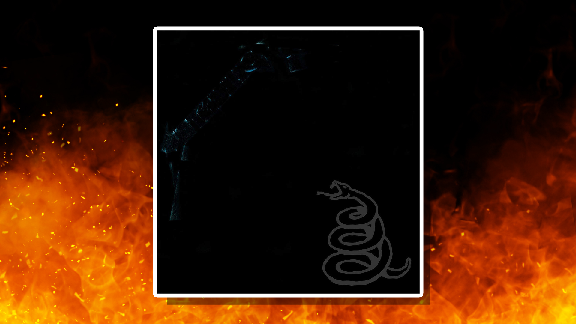 Metallica's 1991 Black Album with elements of the cover artwork revealed