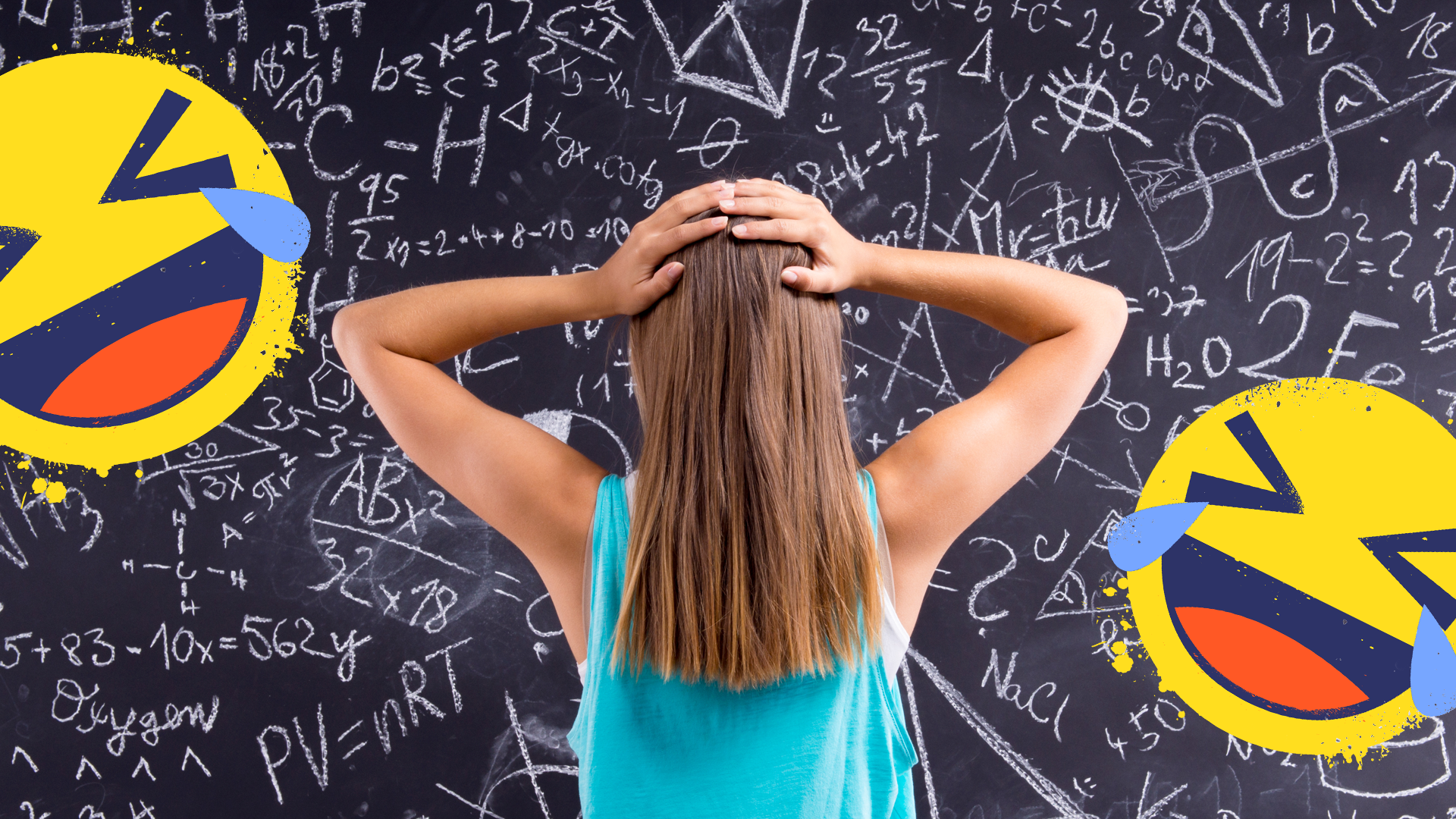 A person in front of a chalk board covered with equations