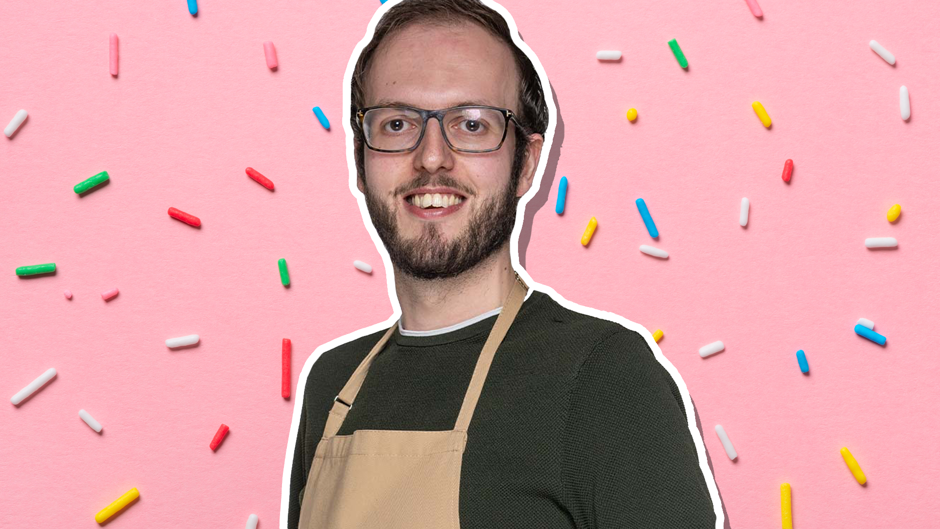 Tom in The Great British Bake Off