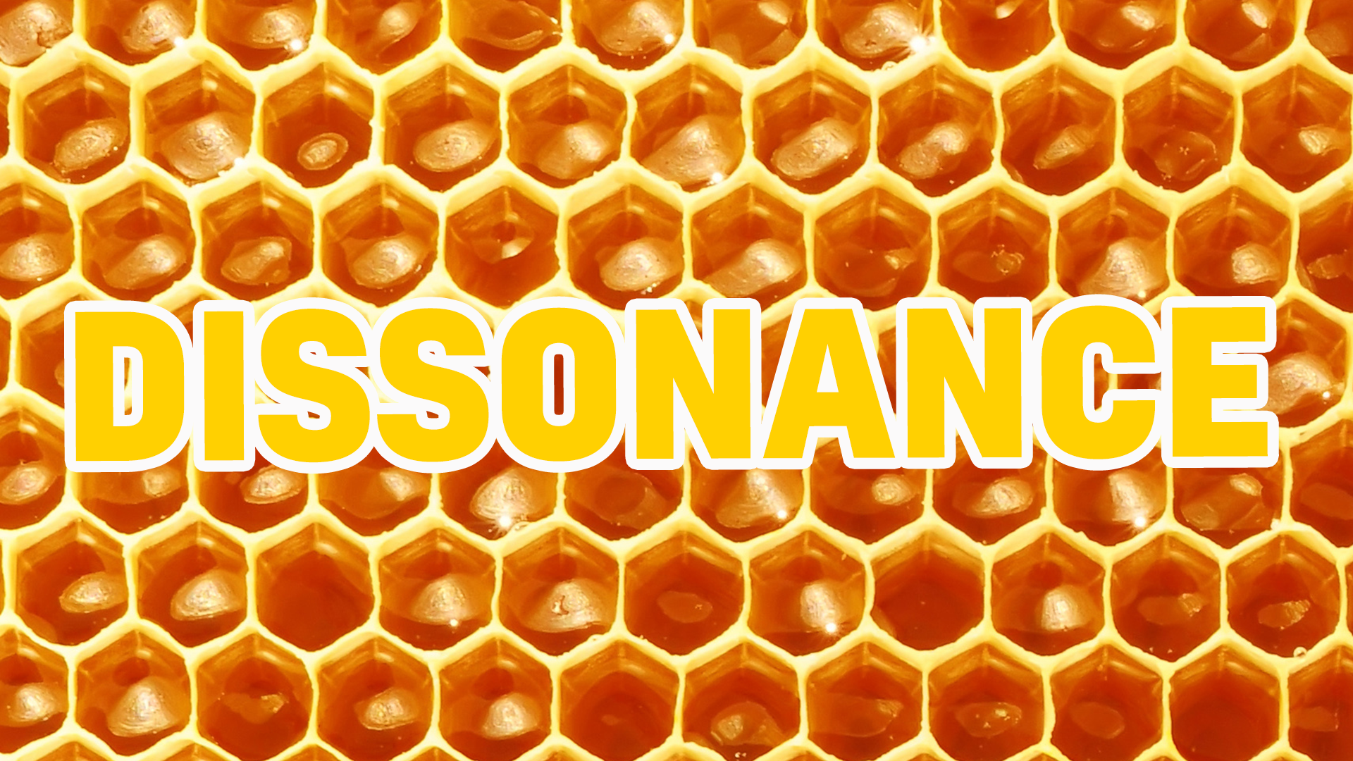 Word on honeycomb background
