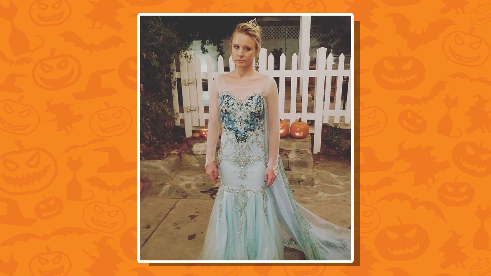 Kristen Bell dressed as Elsa from Frozen