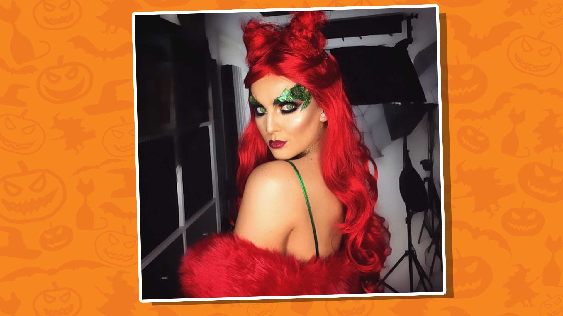 Perrie Edwards dressed as Poison Ivy