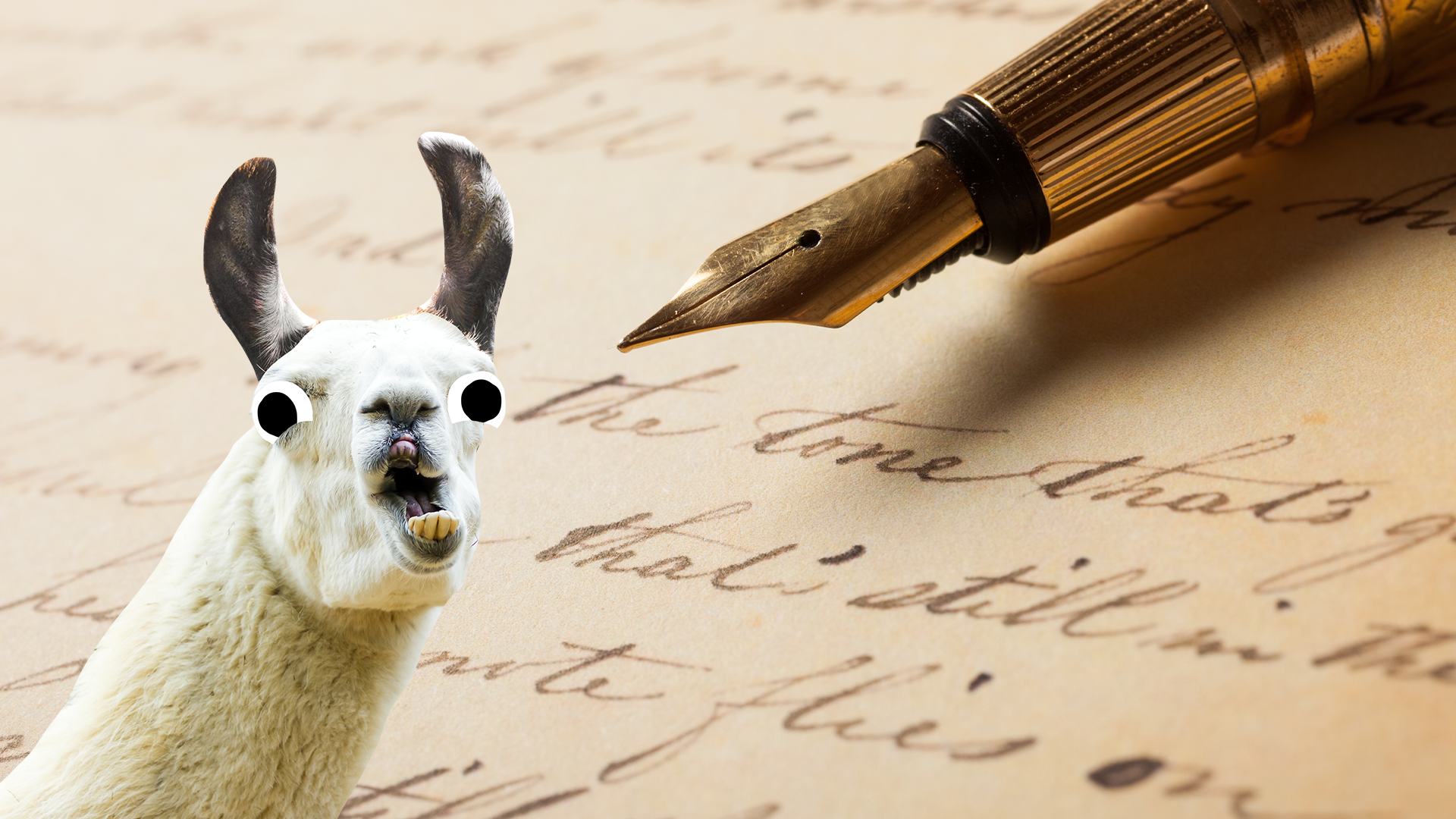 Pen, paper and derpy llama 