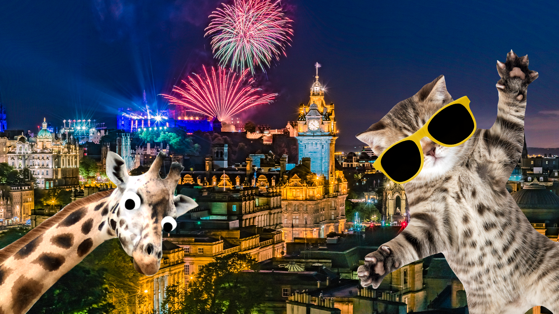 Edinburgh celebrations with Beano animals 