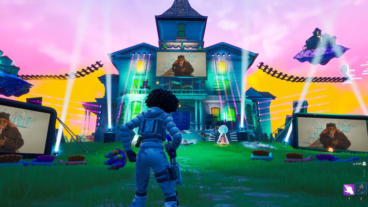 A virtual concert in the Fortnite game