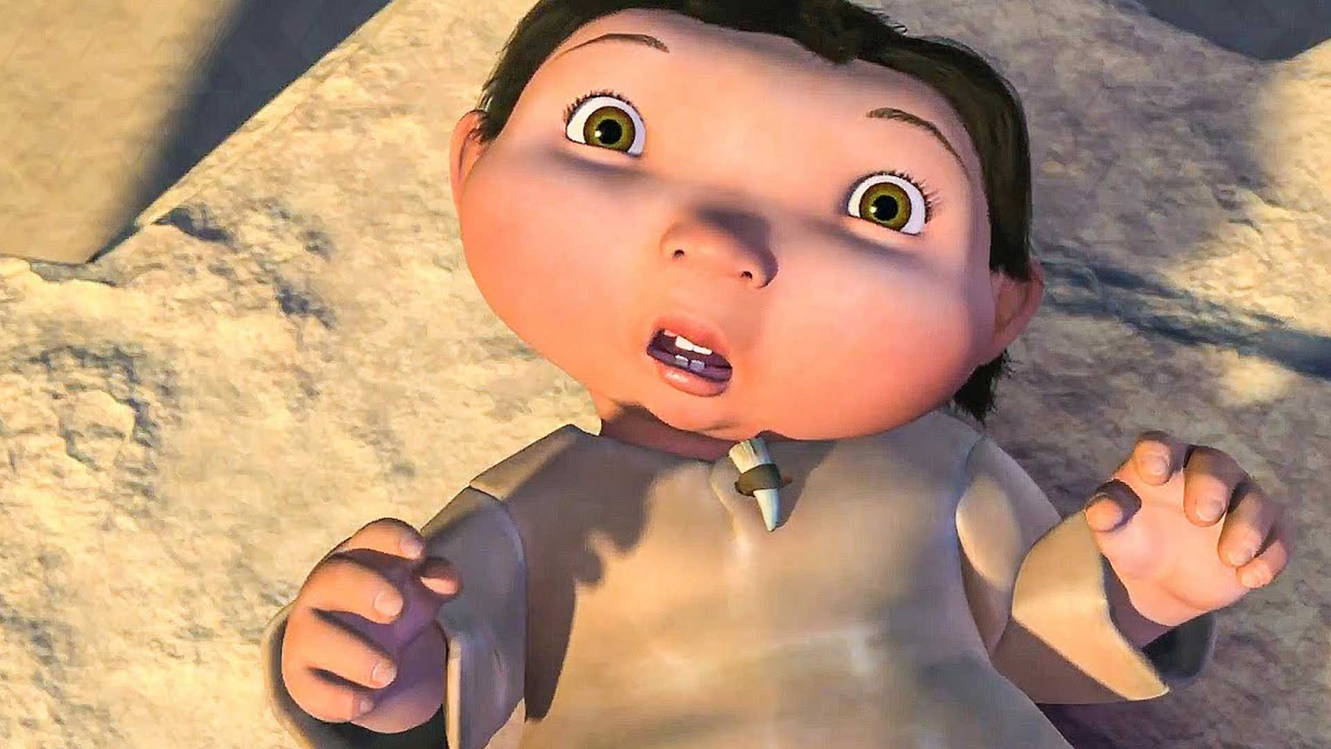 A baby in an Ice Age movie
