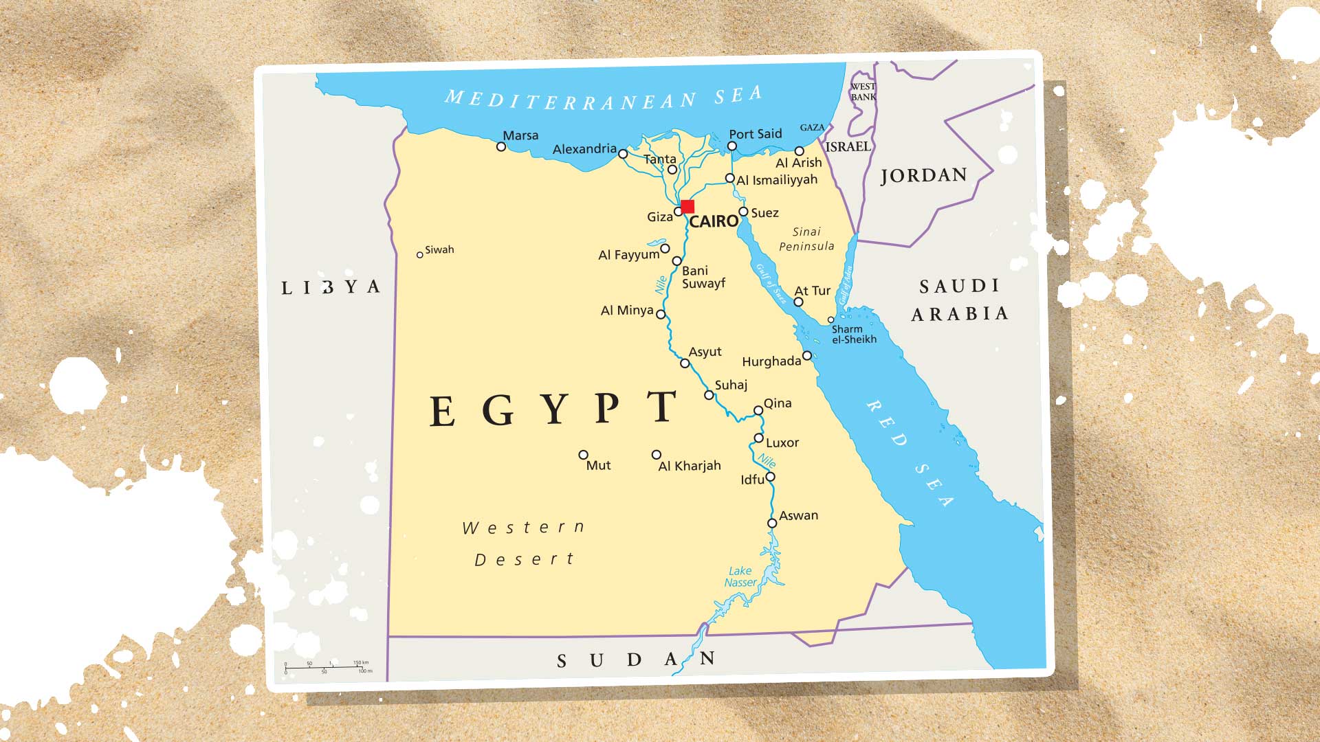 A map of Egypt