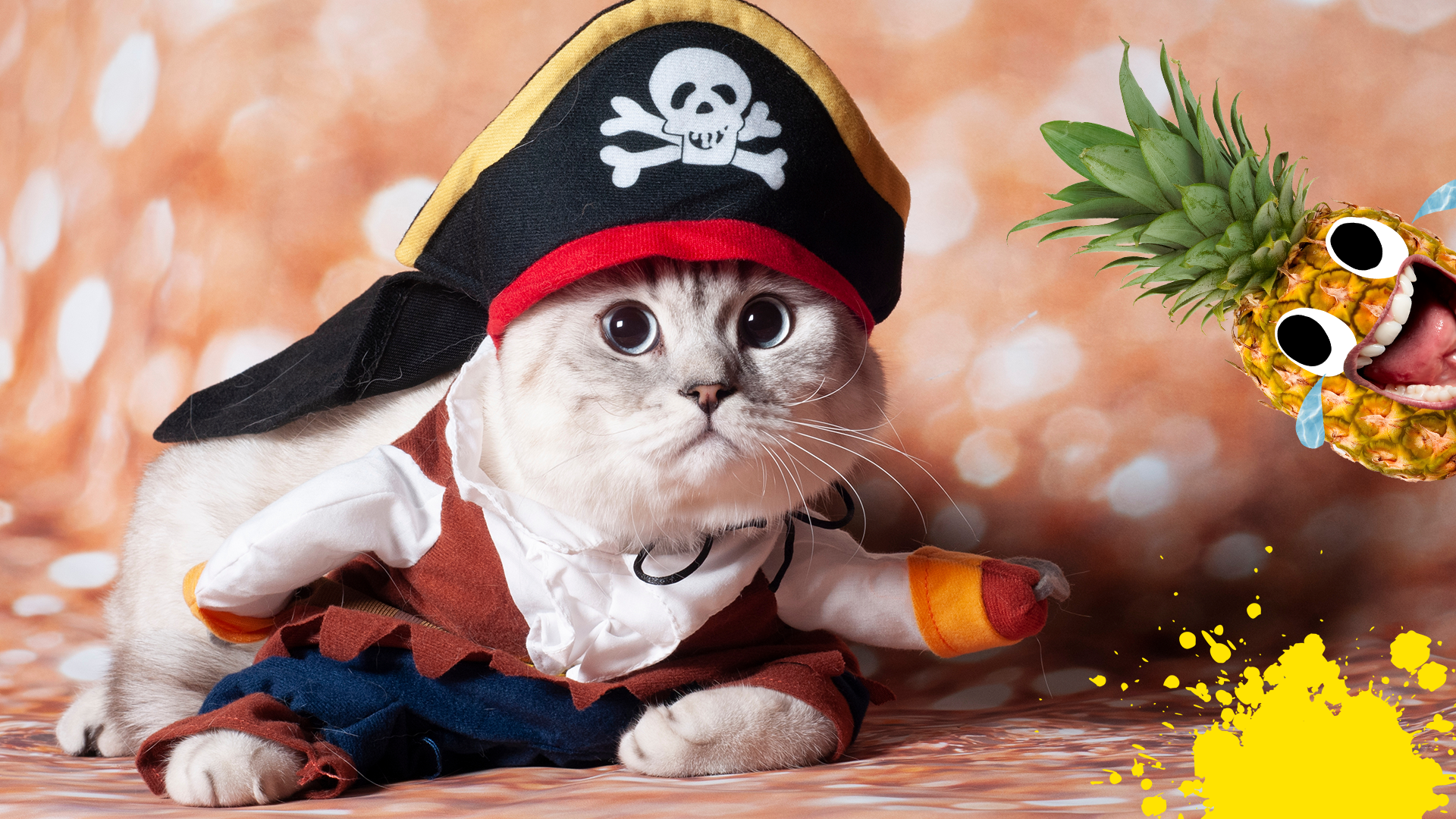 Cat in pirate costume