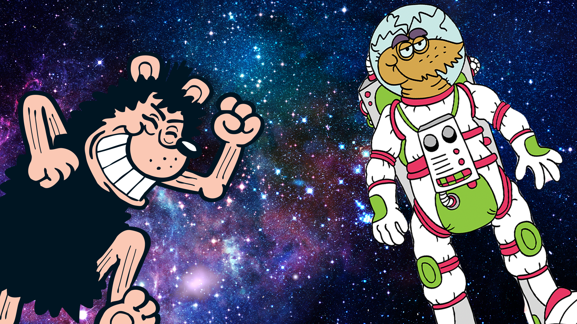 Gnasher and Flea in space 