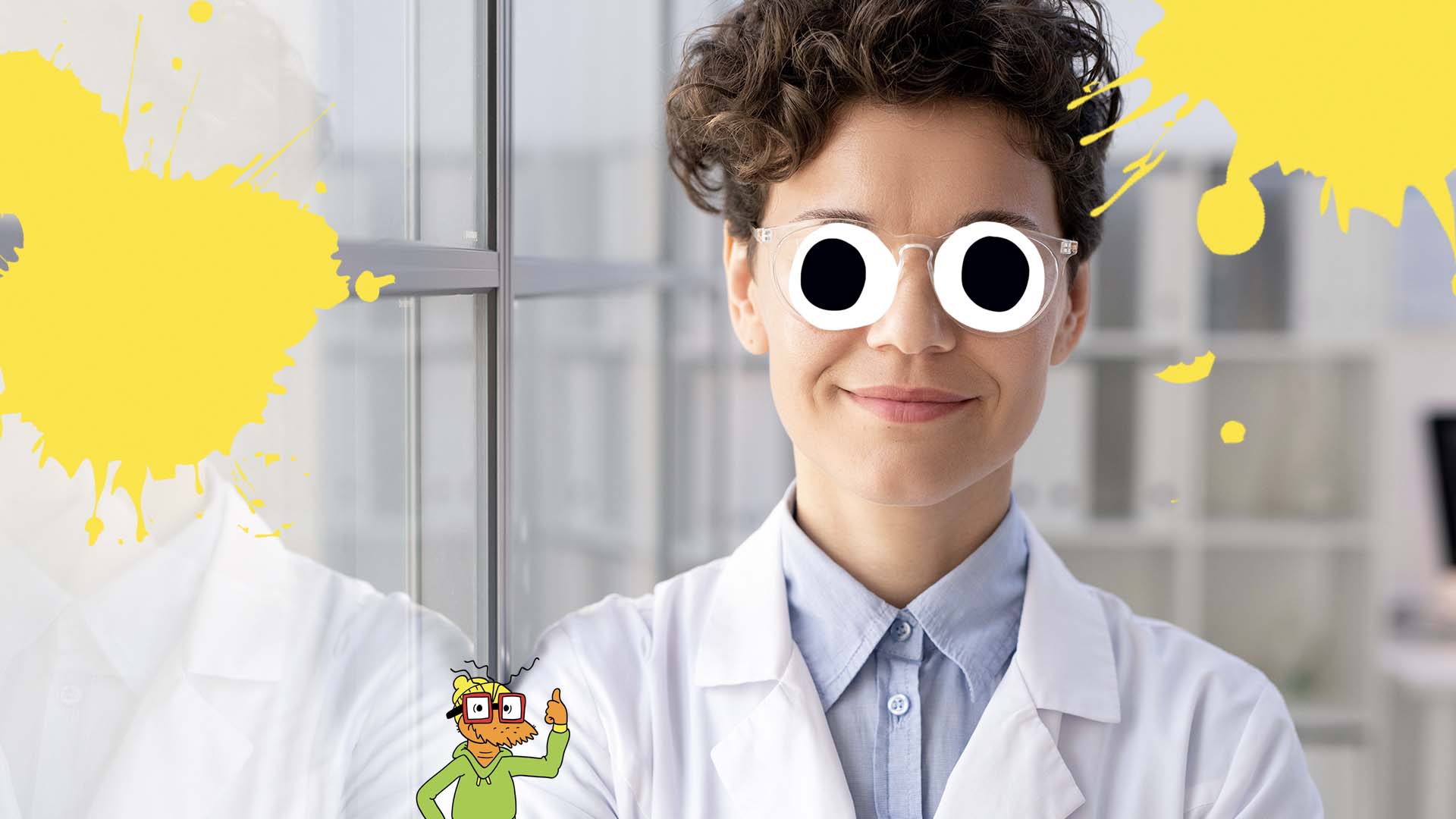Pieface Flea and a scientist