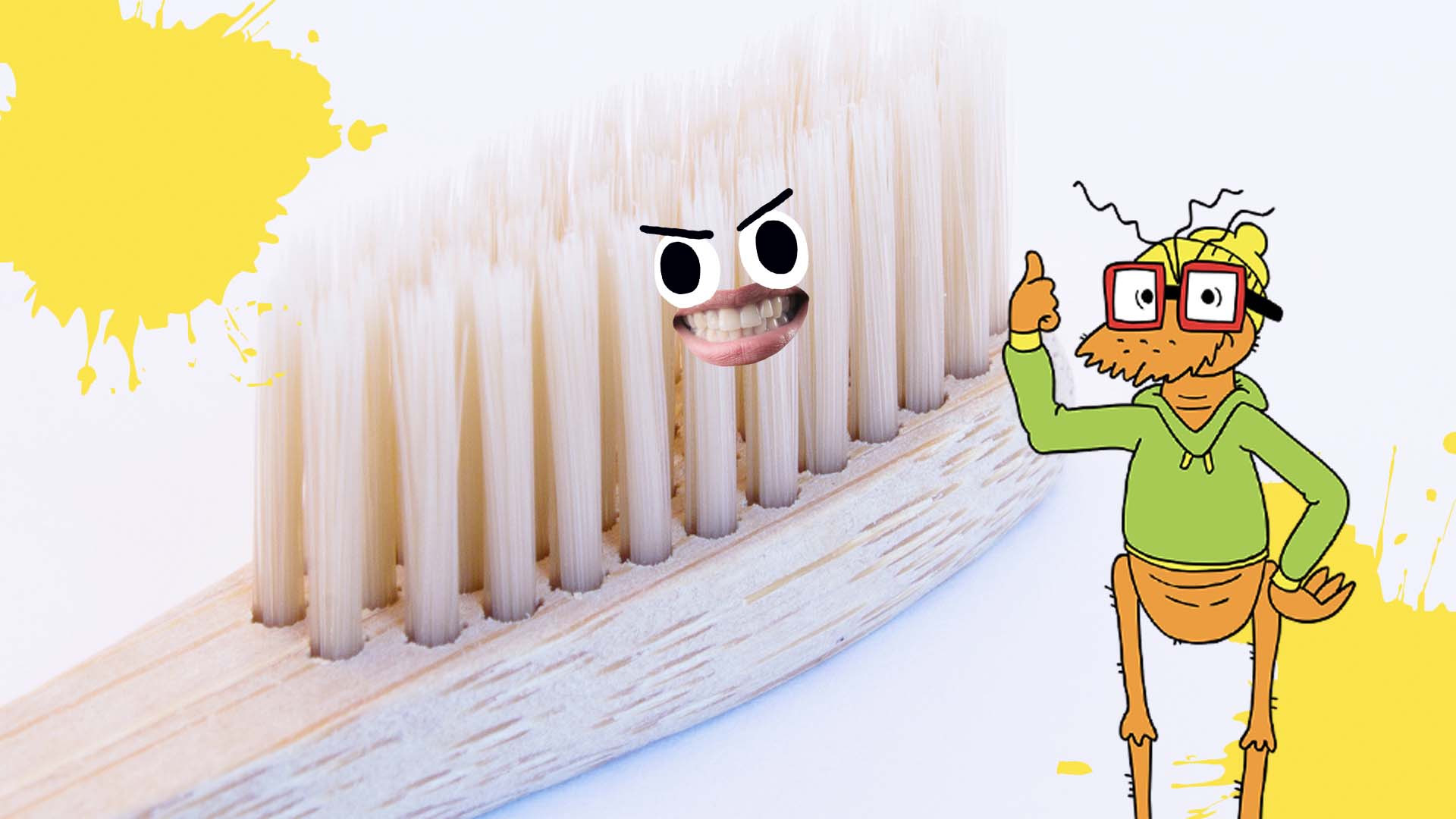 Pieface Flea and a toothbrush 