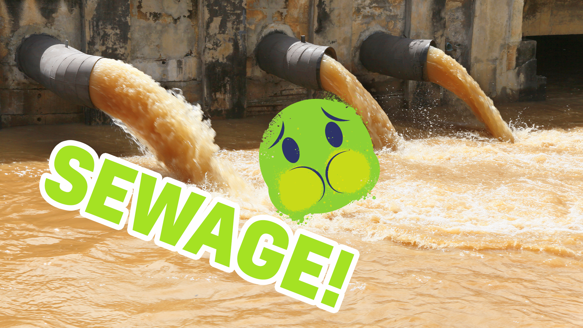Sewage result with green emoji