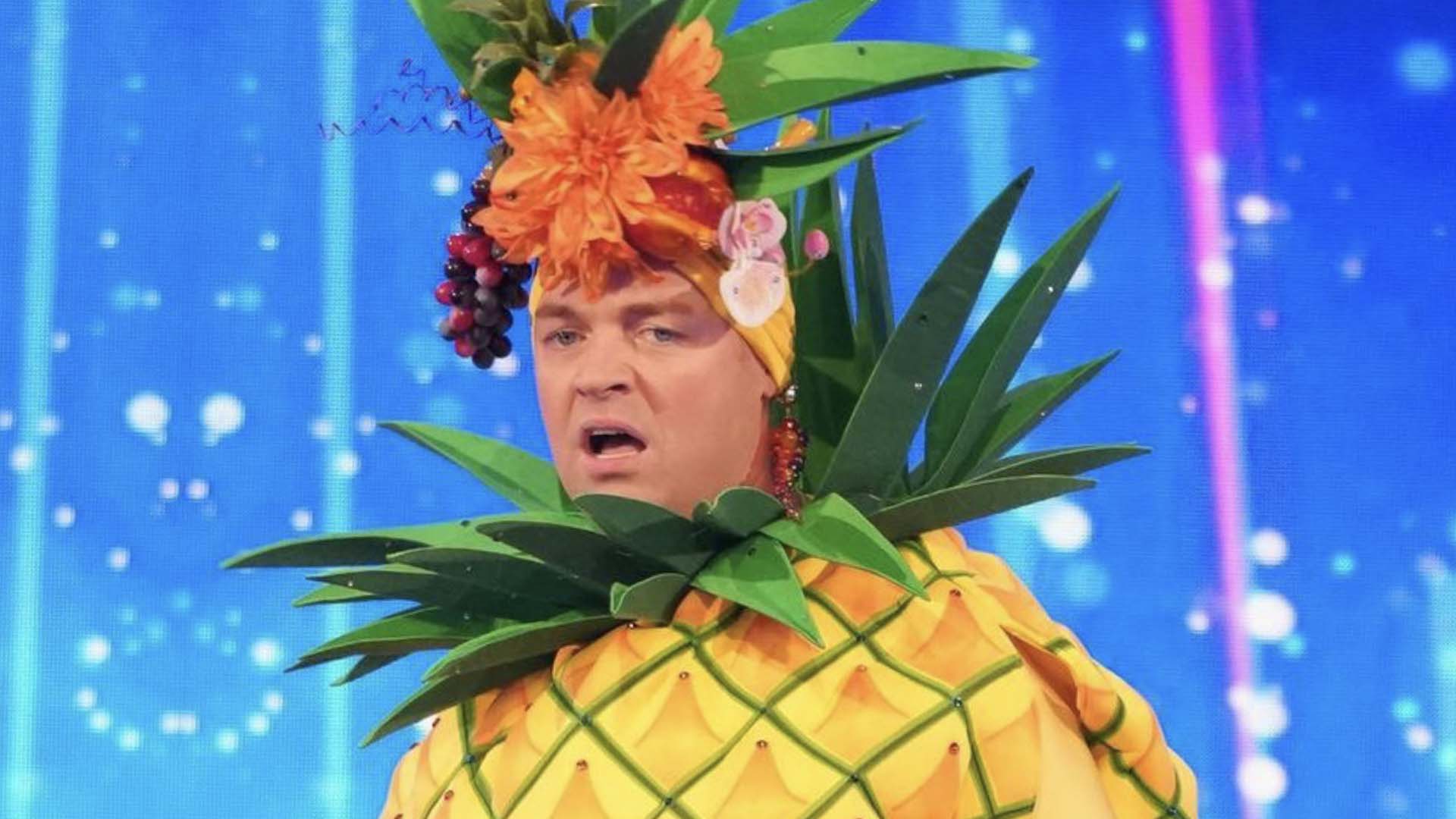 Stephen Mulhern dressed as a pineapple