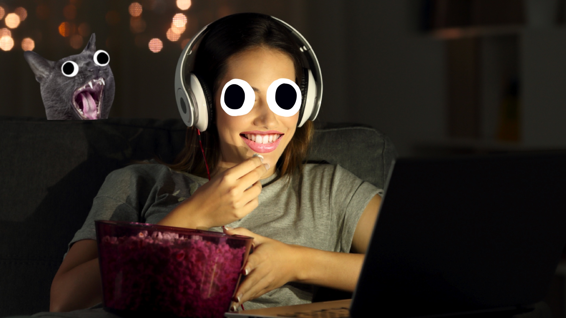 A person watching a movie on their laptop