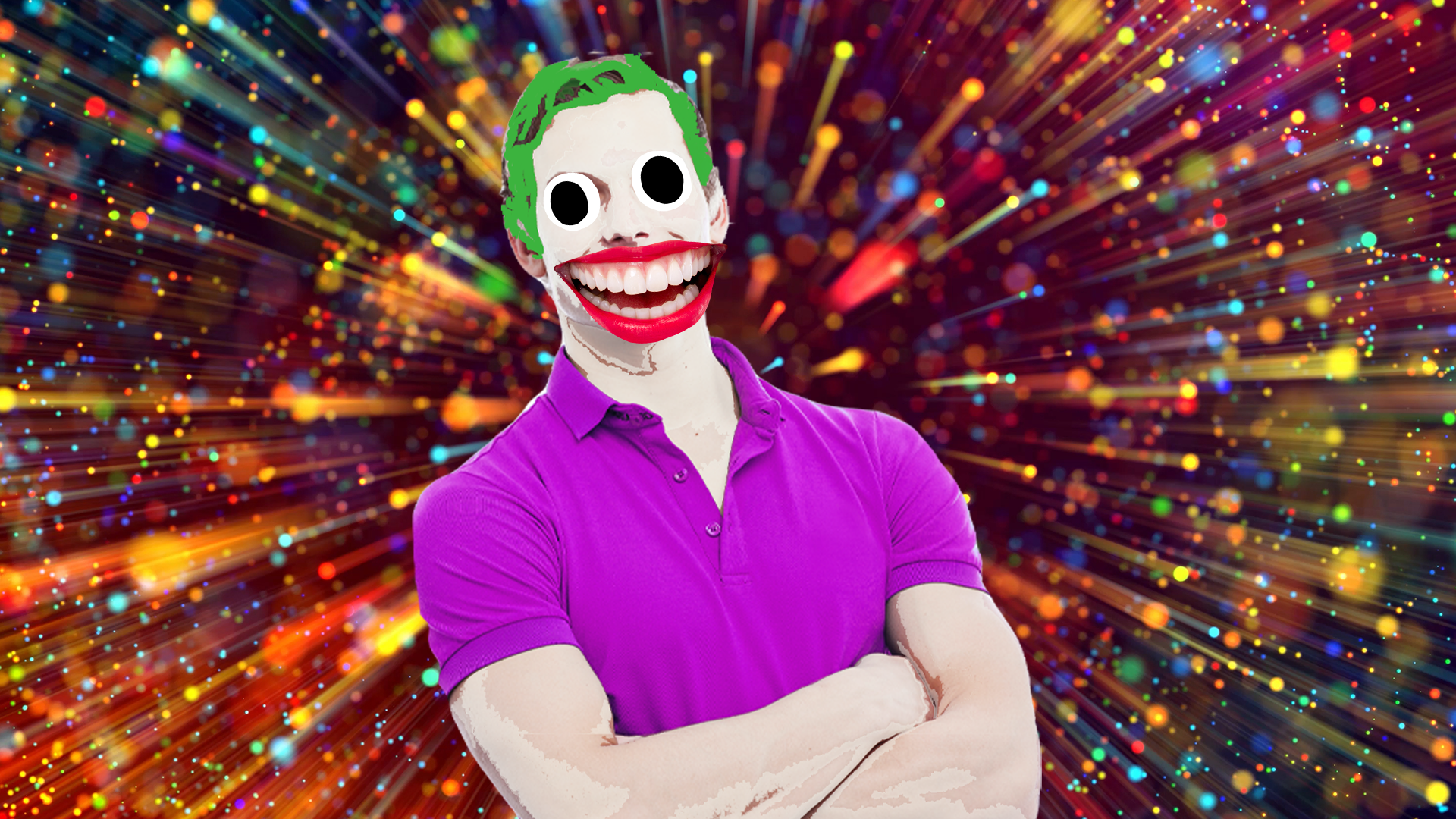 Joker on sparkle background