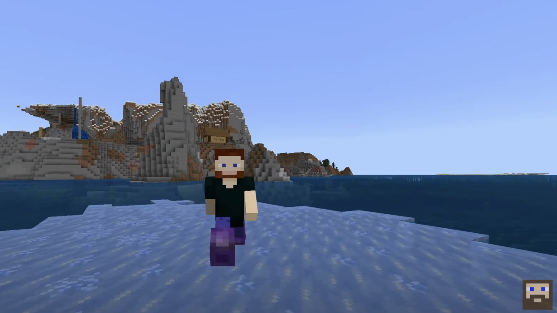 Walking on ice in Minecraft