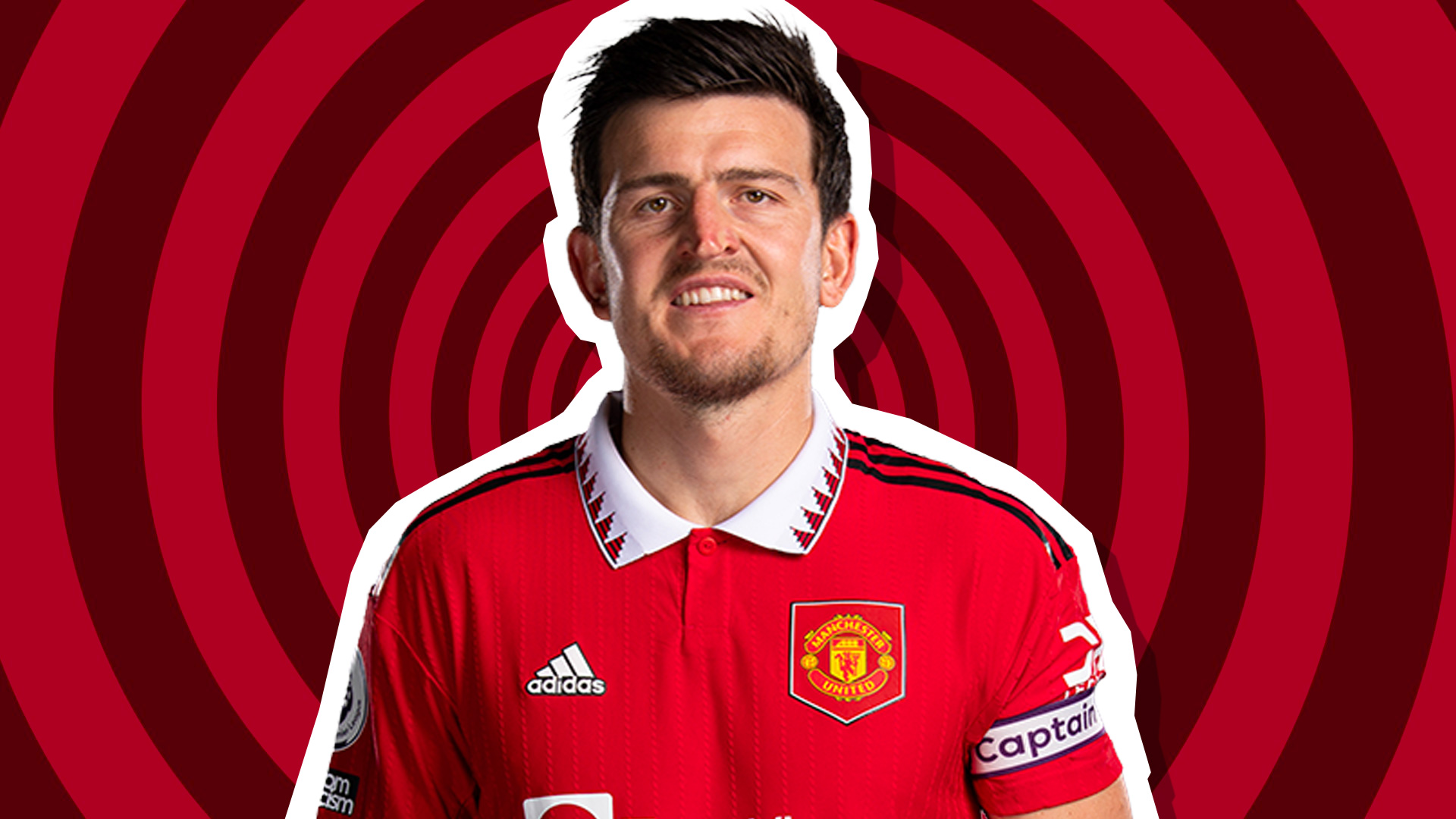 Harry Maguire in a Manchester United shirt