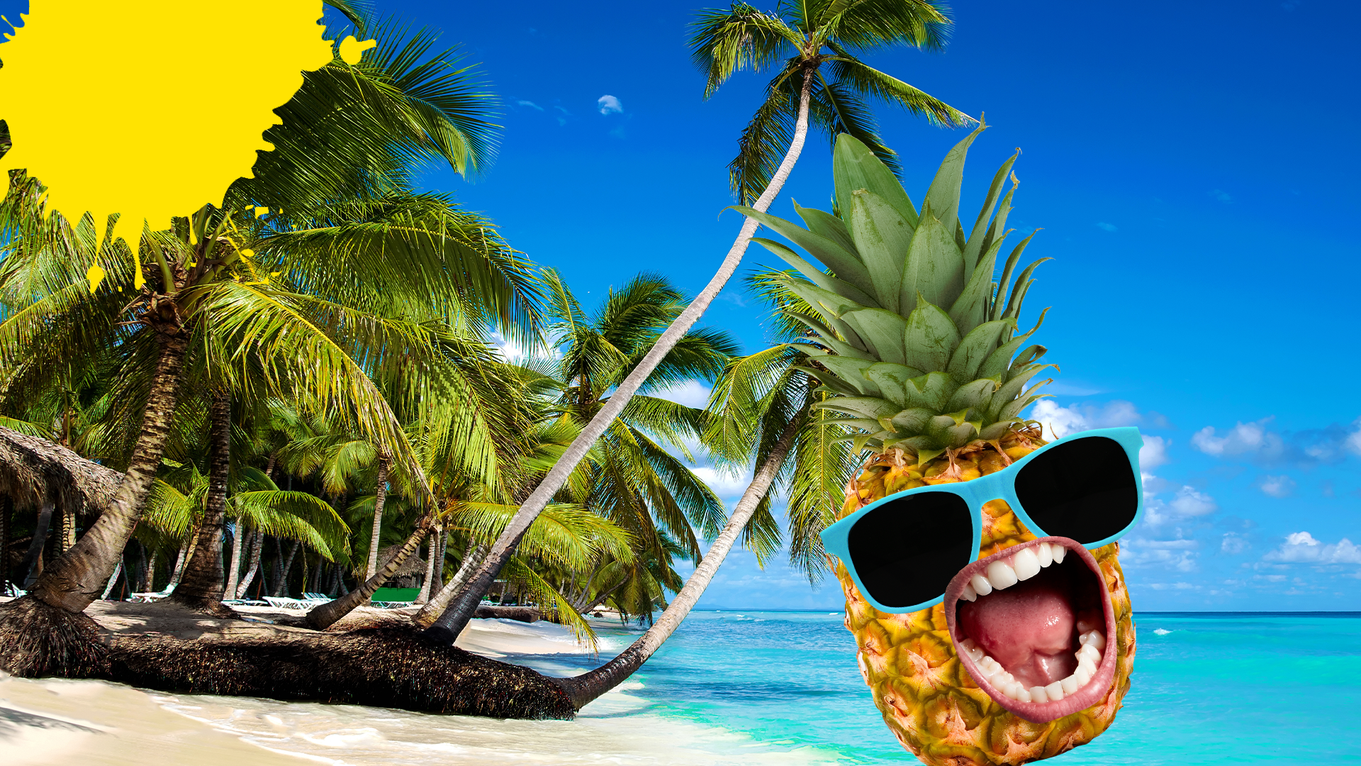 Beano pineapple on the beach