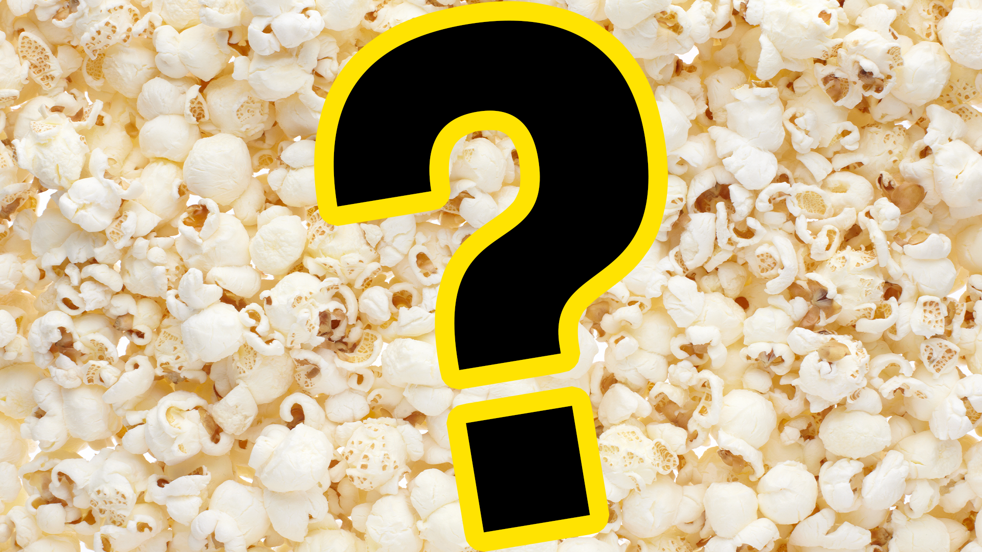Question mark and popcorn background