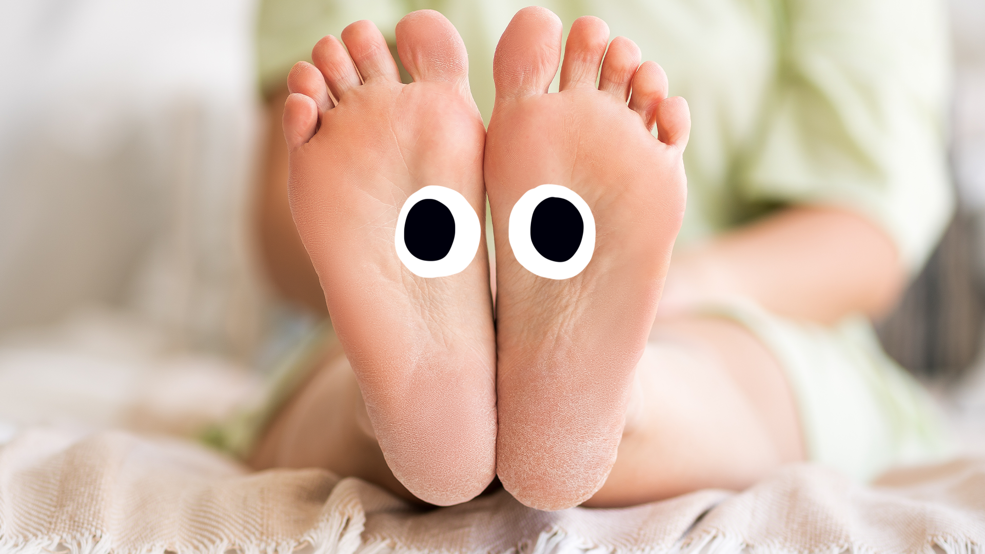 Some feet with eyes