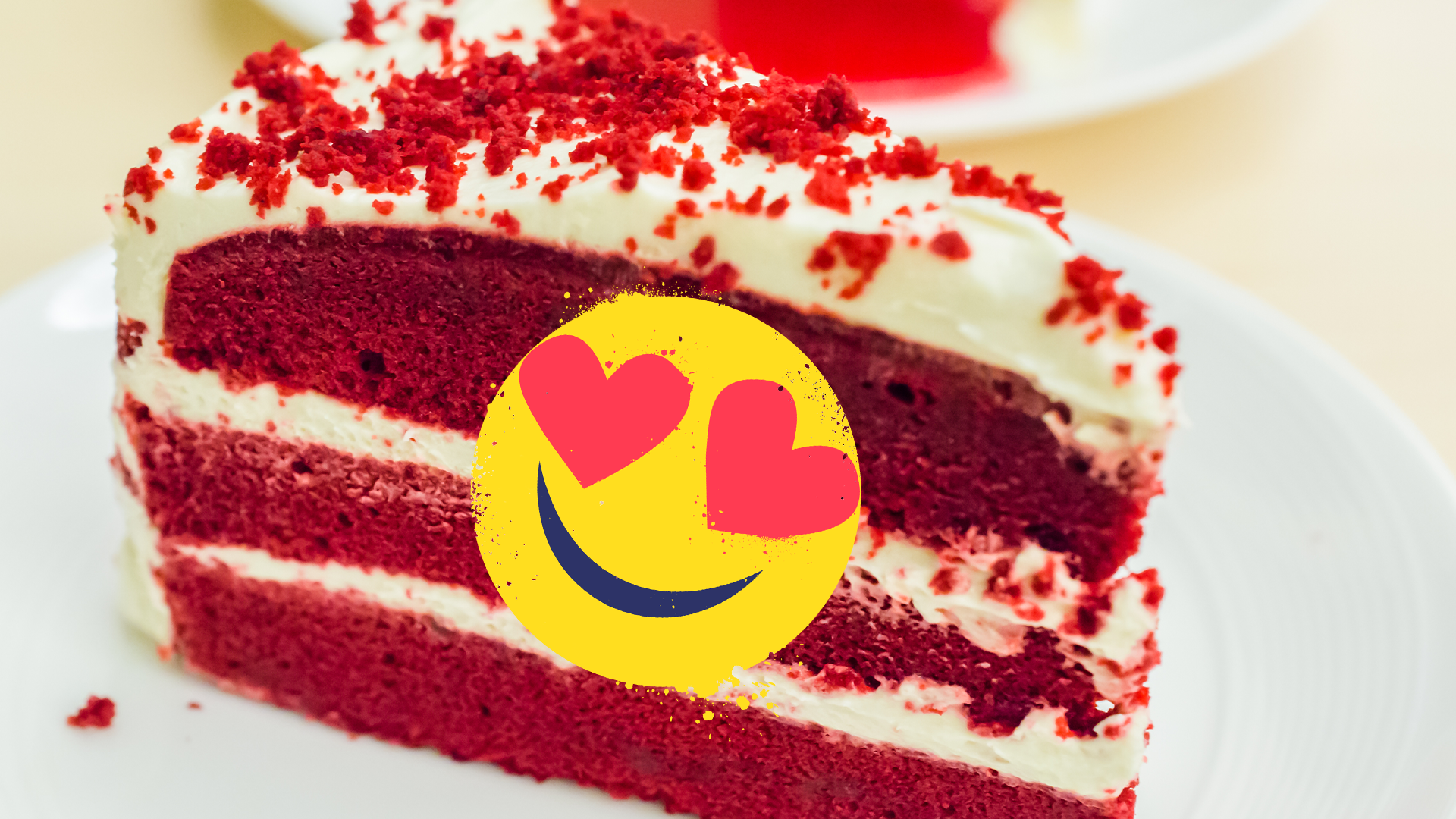 Cake with heart eyes emoji