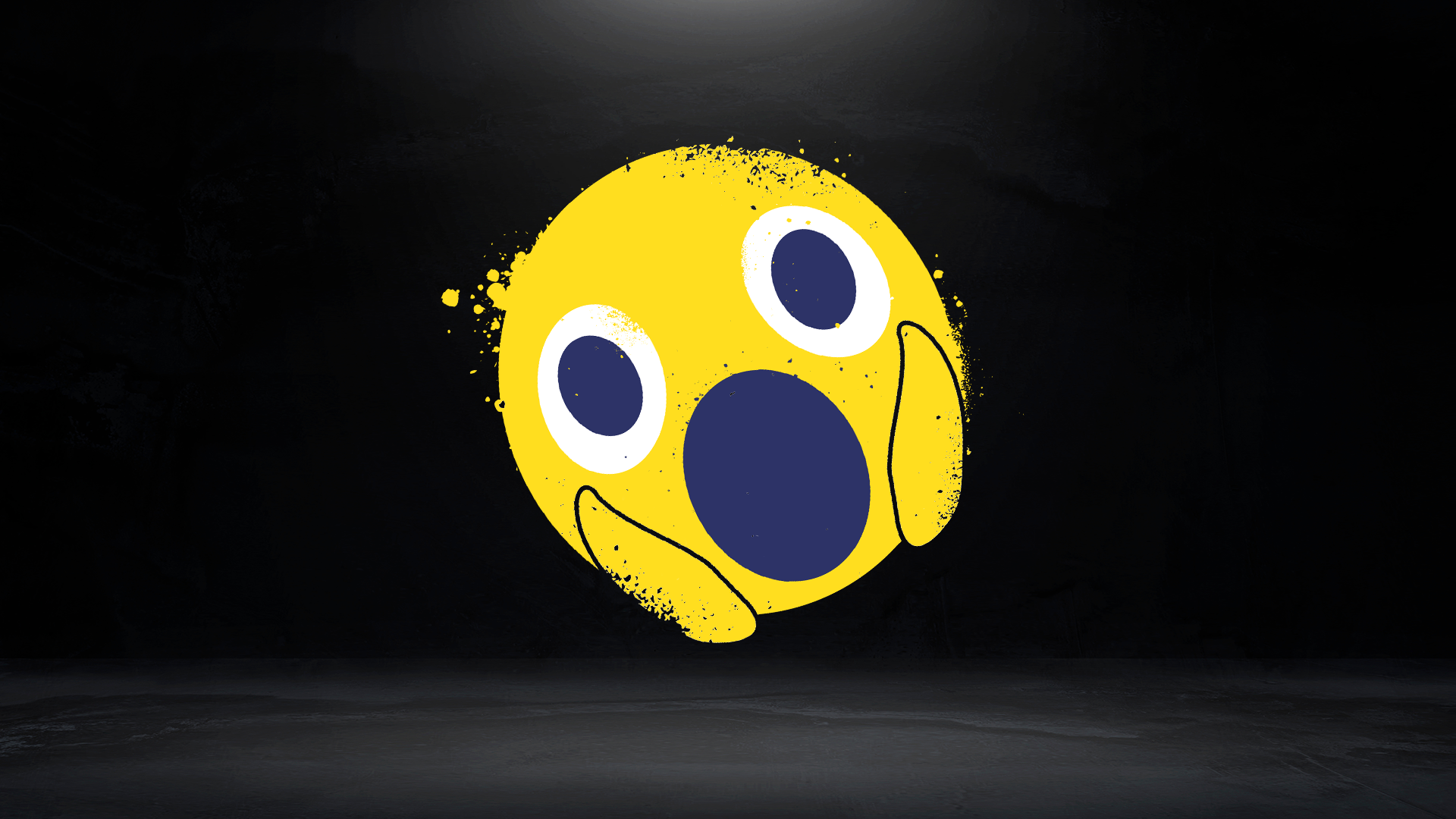Emoji on dark background