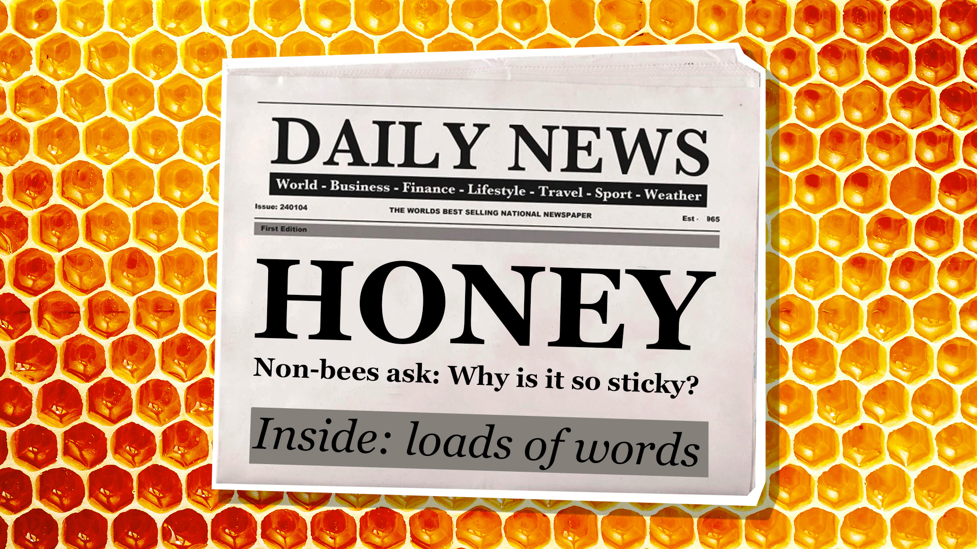 A bee-themed newspaper