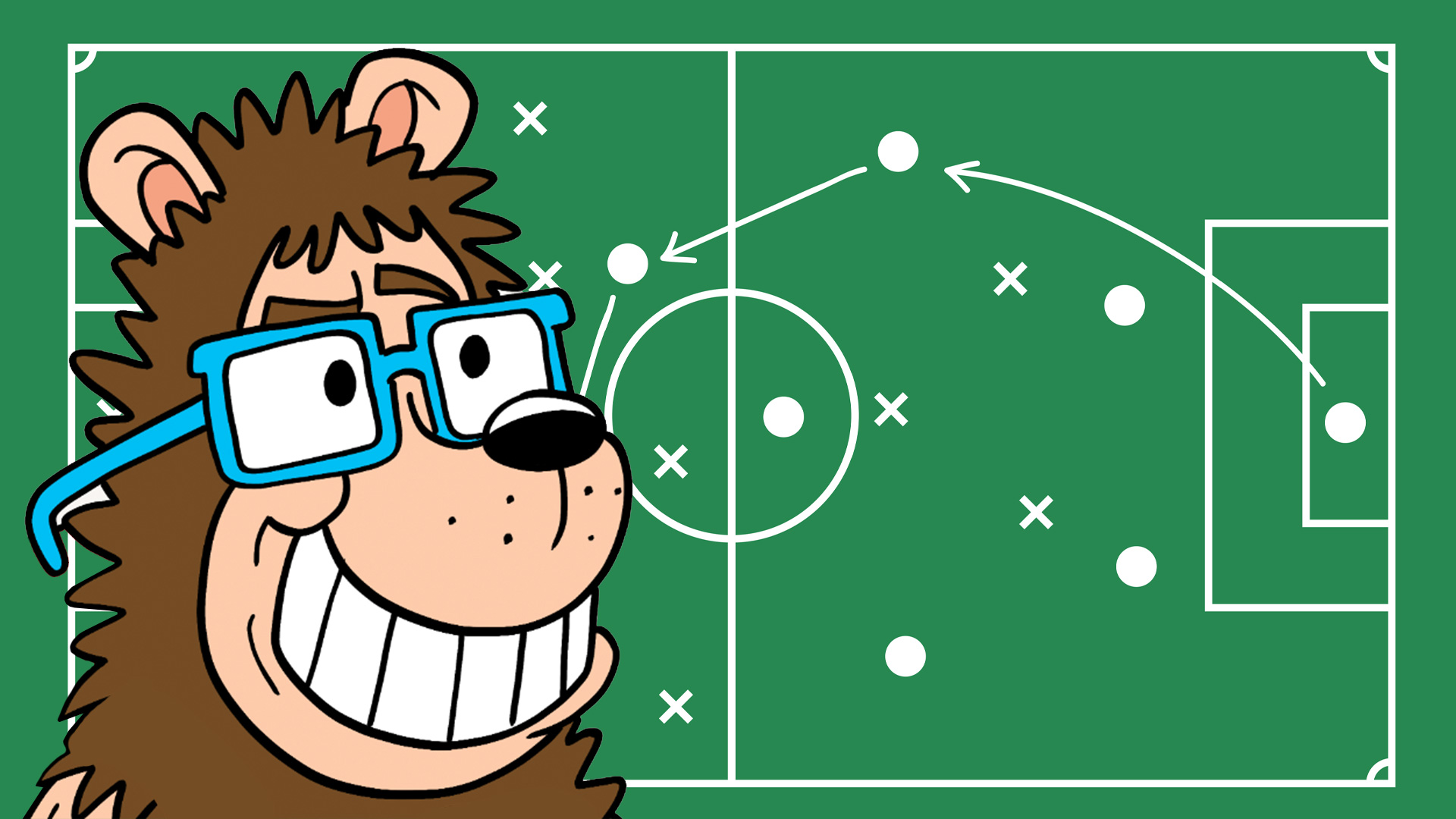 Phil ES Dogg and a football tactics board