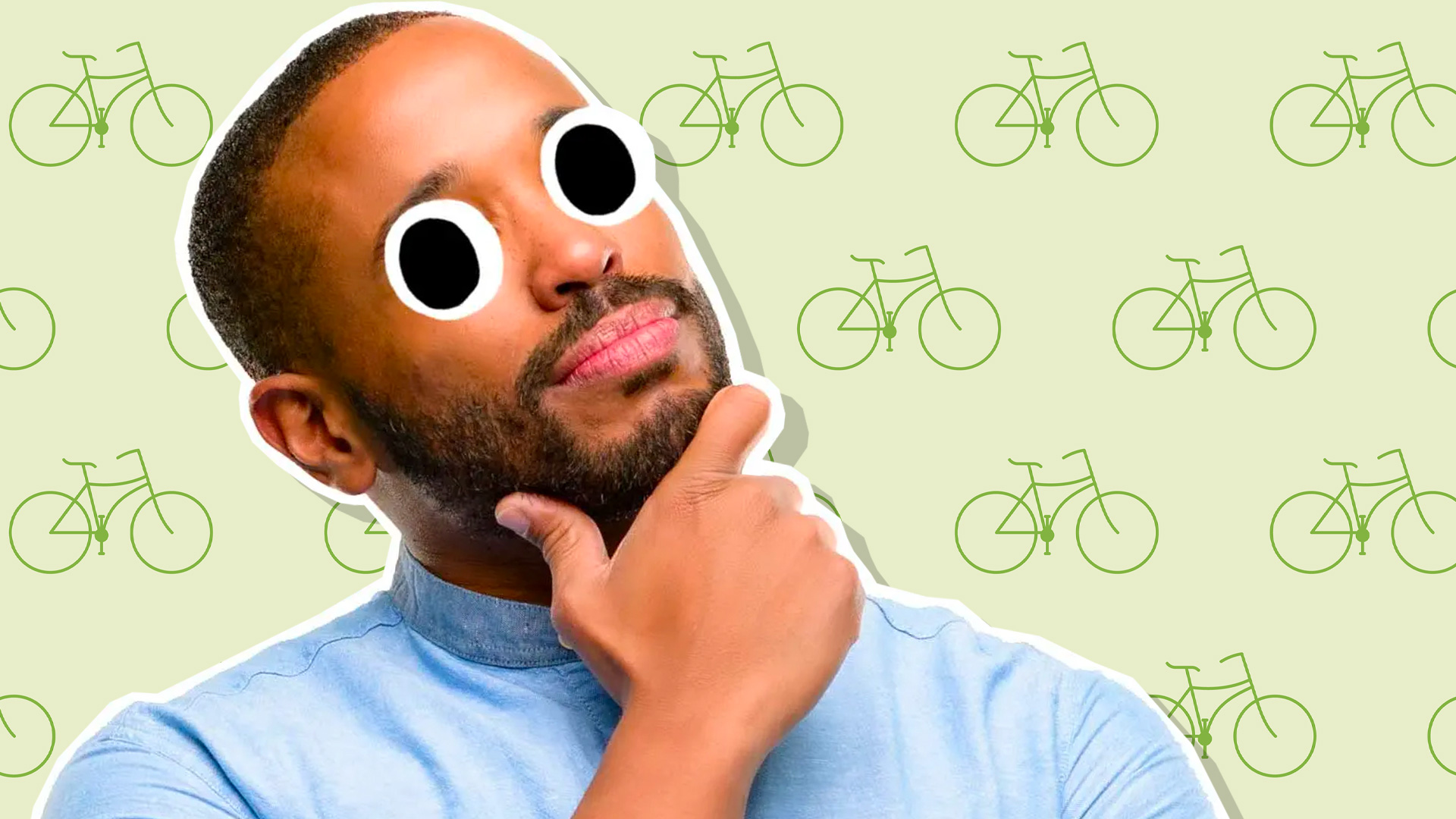 A man thinking about bikes