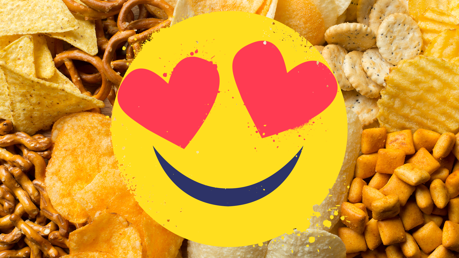 Snacks and heart eyes emoji