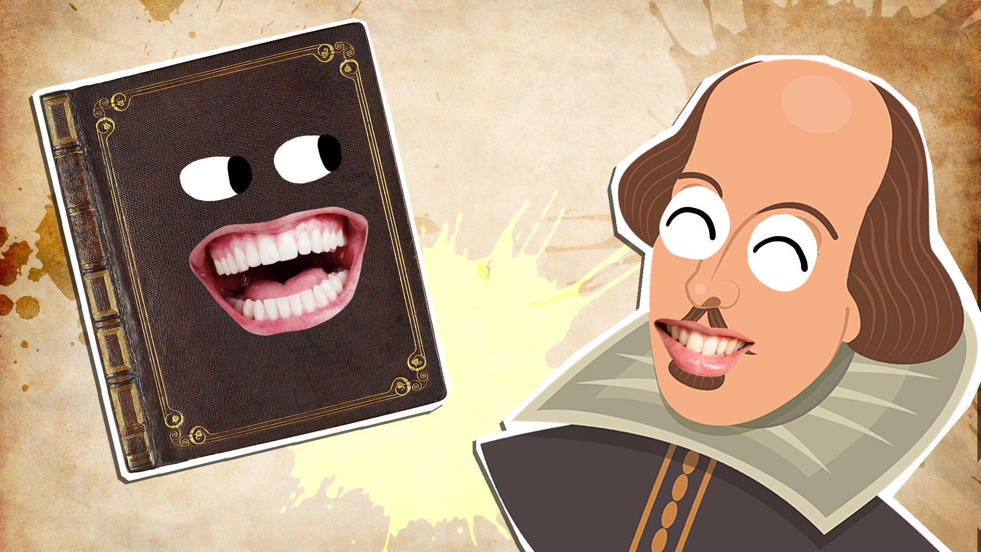 A laughing book and William Shakespeare
