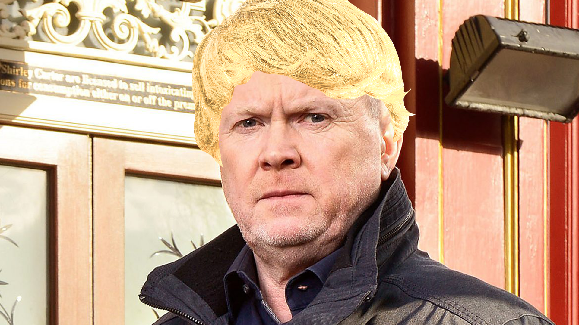Phil Mitchell in a wig